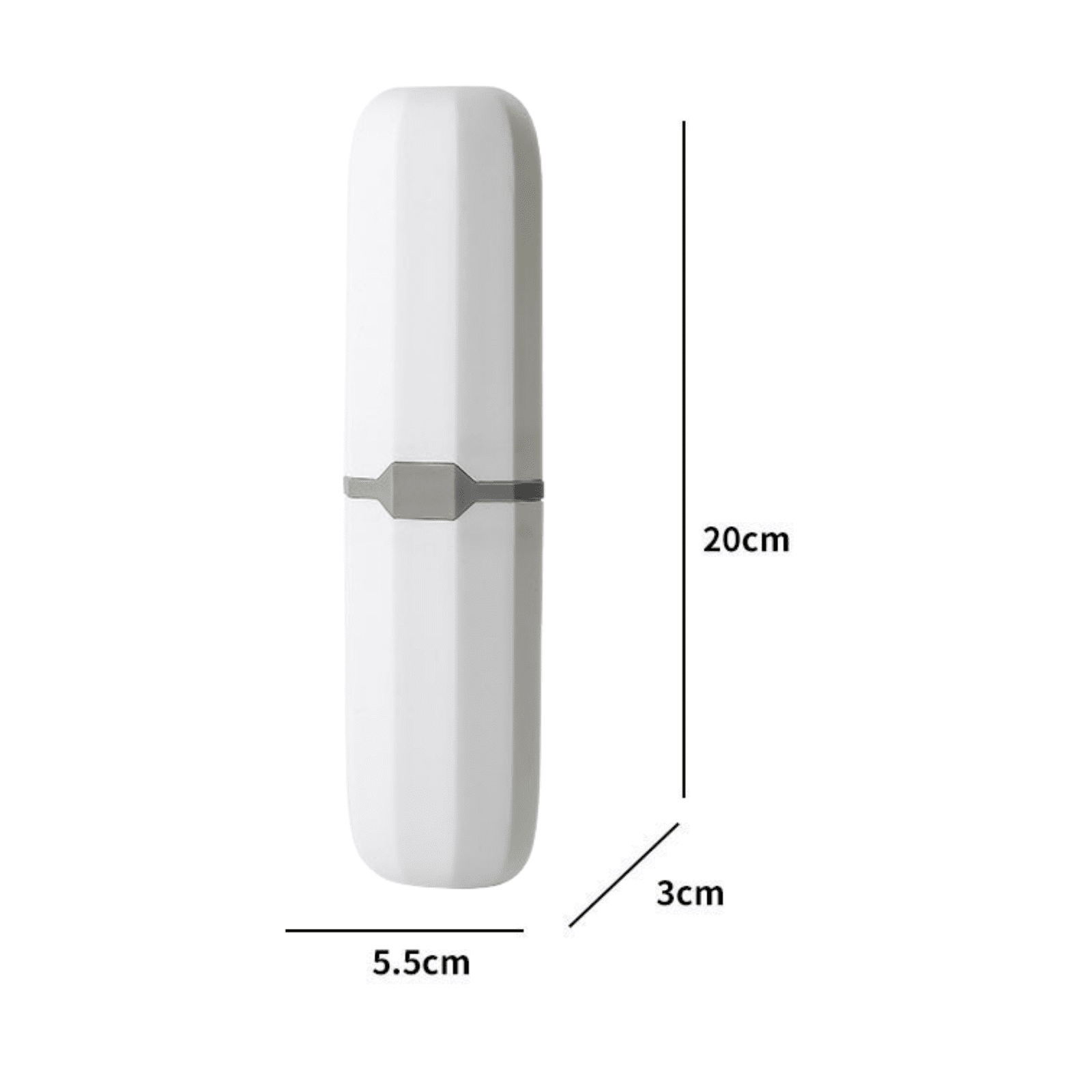 Toothbrush Storage Box*1 Portable Toothbrush Case for Students – Travel Friendly Plastic Toothbrush Organizer One Size White - Image 2
