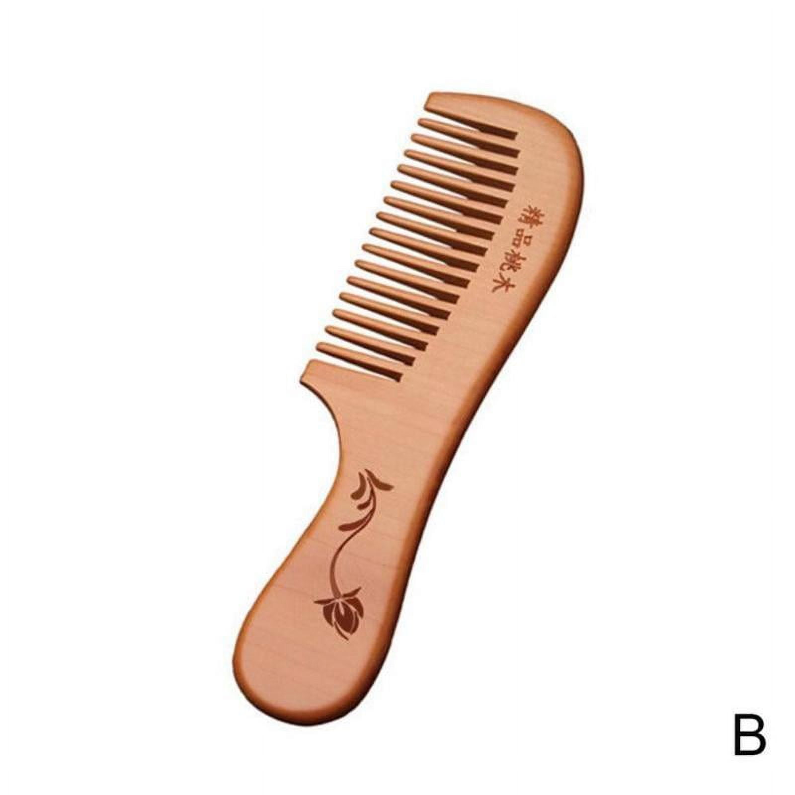 Wooden Comb / Natural Wood /Hair Beard Mustache Brush BRAND Tooth EW B2M3 FAST A8O1 - Image 1