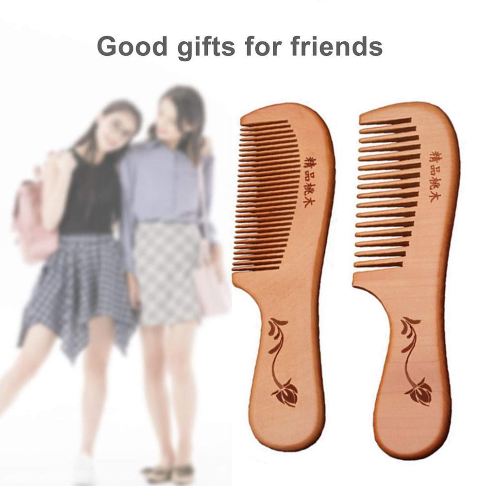 Wooden Comb / Natural Wood /Hair Beard Mustache Brush BRAND Tooth EW B2M3 FAST A8O1 - Image 2