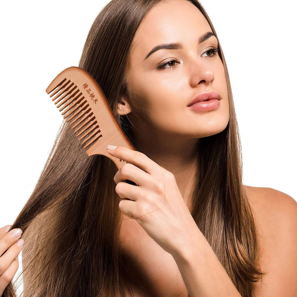 Wooden Comb / Natural Wood /Hair Beard Mustache Brush BRAND Tooth EW B2M3 FAST A8O1 - Image 3