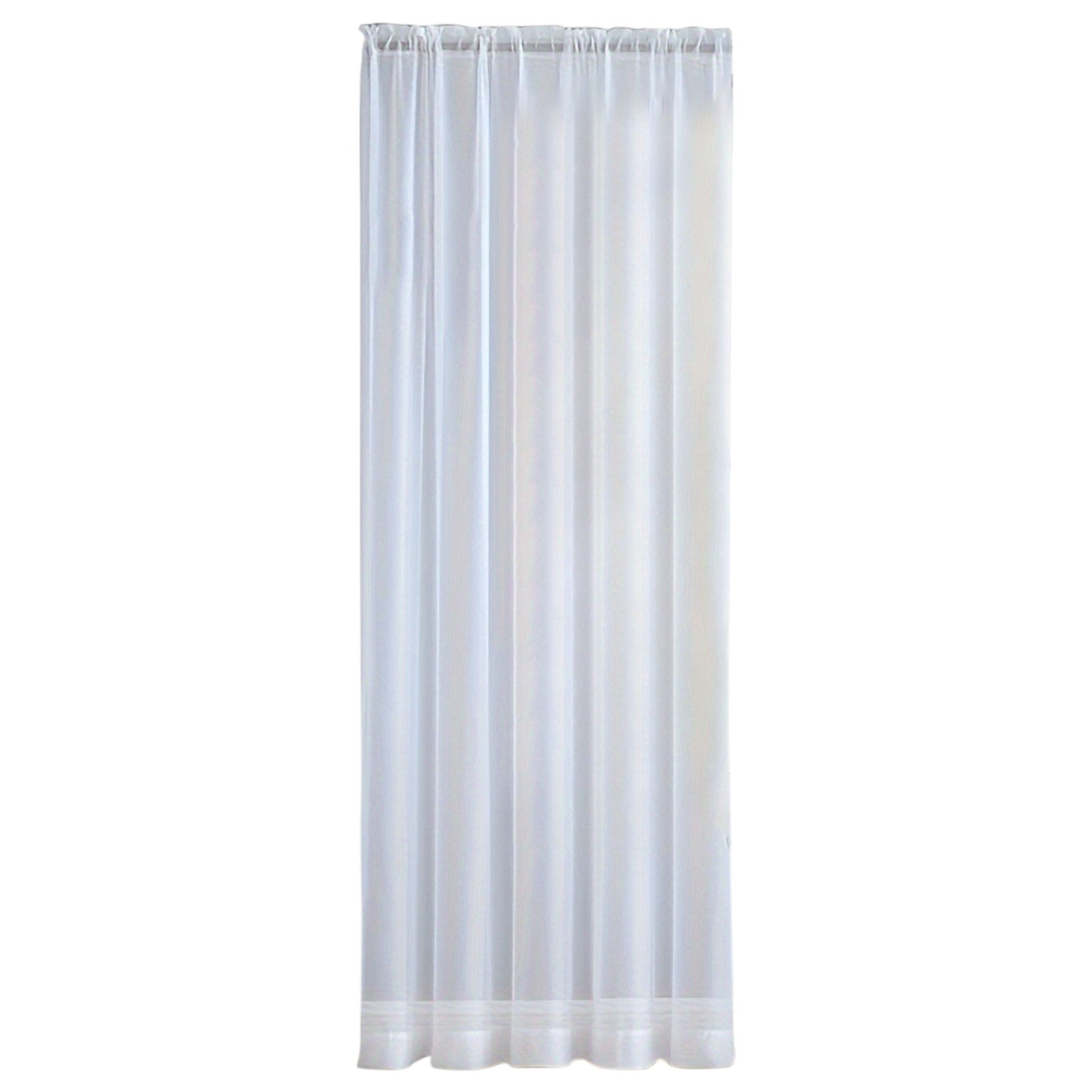LGCASL, Bathroom Window Curtains Rod Pocket Semi Linen Drapes Short Small Curtains Privacy with Light Filtering for Kitchen/Nursery White, Sheer Curtains Sheer curtains White - Image 1