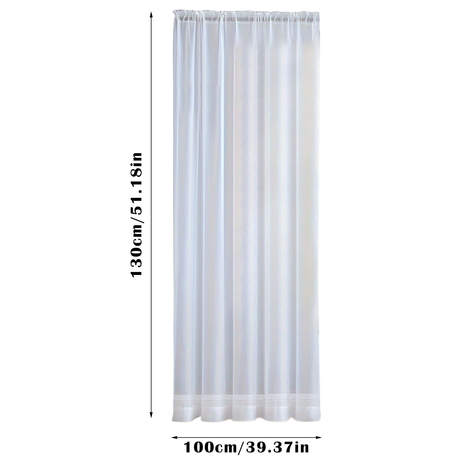 LGCASL, Bathroom Window Curtains Rod Pocket Semi Linen Drapes Short Small Curtains Privacy with Light Filtering for Kitchen/Nursery White, Sheer Curtains Sheer curtains White - Image 2