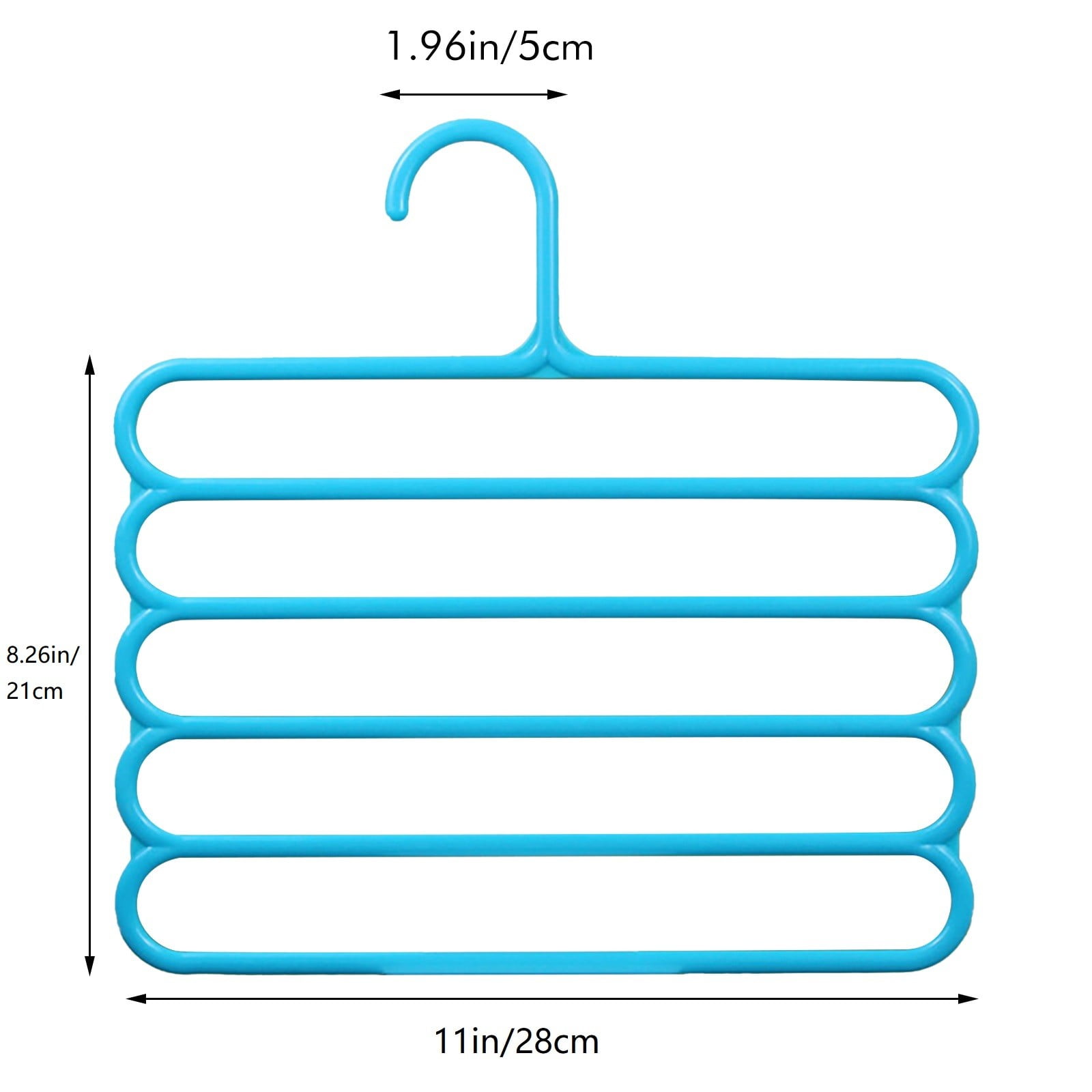 LGCASL, Pants Hanger5 Tier Hanger Non Slip Clothes Hanger for Closet Organizer Space Saving Hangers for Pants Jeans Scarf Trouser Tie Towel Clothes, Multifunctional Trouser Rack White Multifunctional trouser rack Green - Image 3