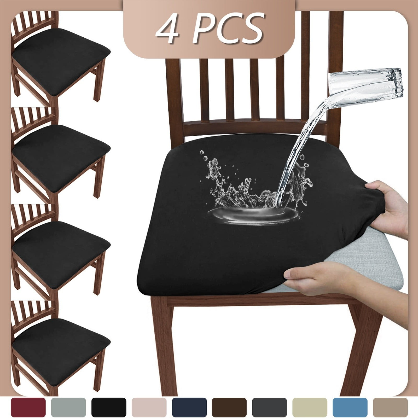 LGCASL, High Performance Black Tablecloth and Cloth 4 Piece Set: Your Furniture And, Black Splash-Proof Tablecloth Bench Cloth 4Pcs Black splash-proof tablecloth bench cloth 4pcs Black - Image 2