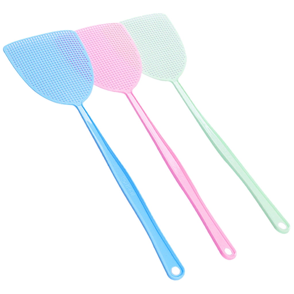 WQQZJJ Office Supplies Fly Swatter Pest Control 3pcs Manual Plastic 17.5” Durable Long Handle Up To 40% Off Home on Clearance - Image 1