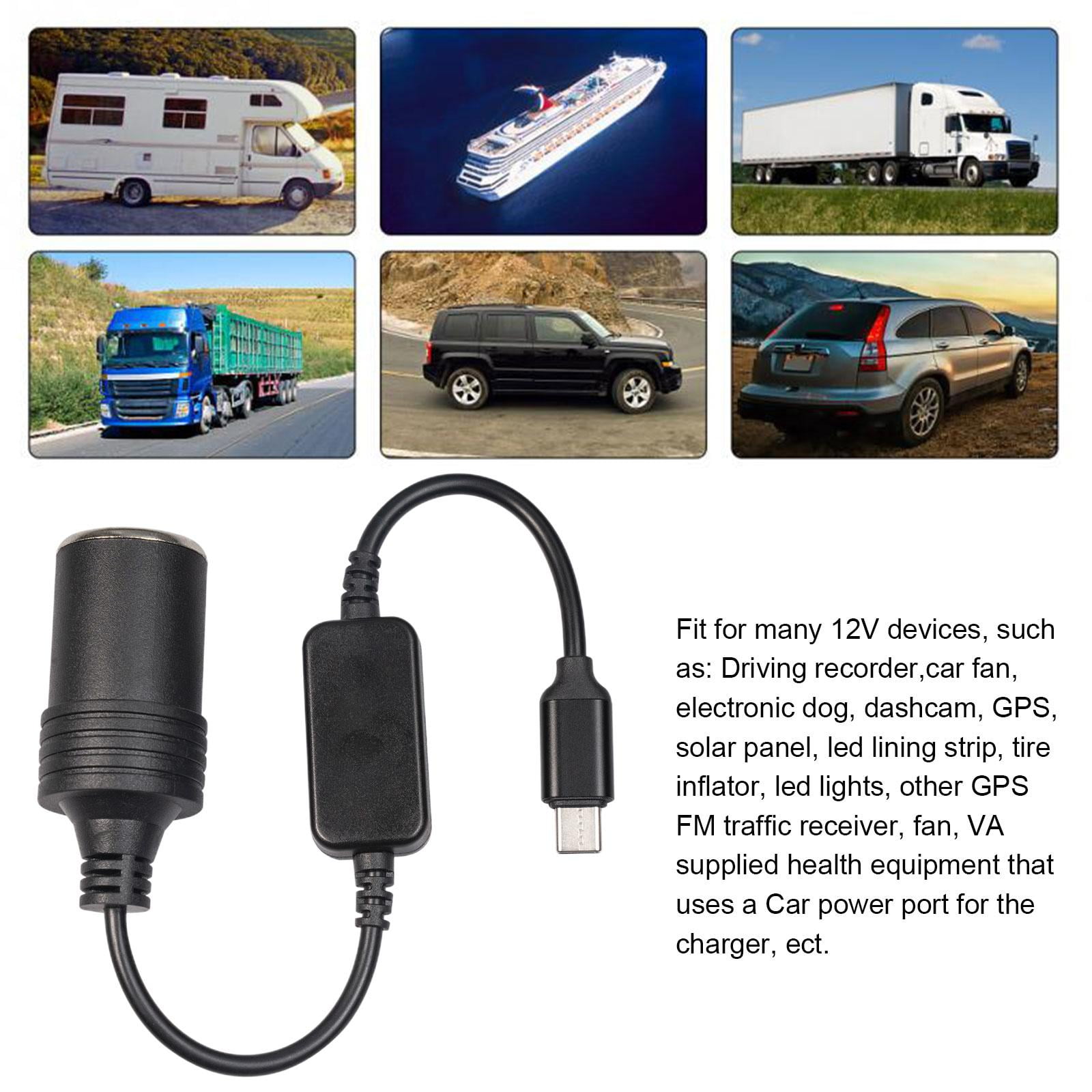 USB C Type C to 12V Car Cigarette Lighter Socket Female Converter Adapters. B2V1 - Image 7