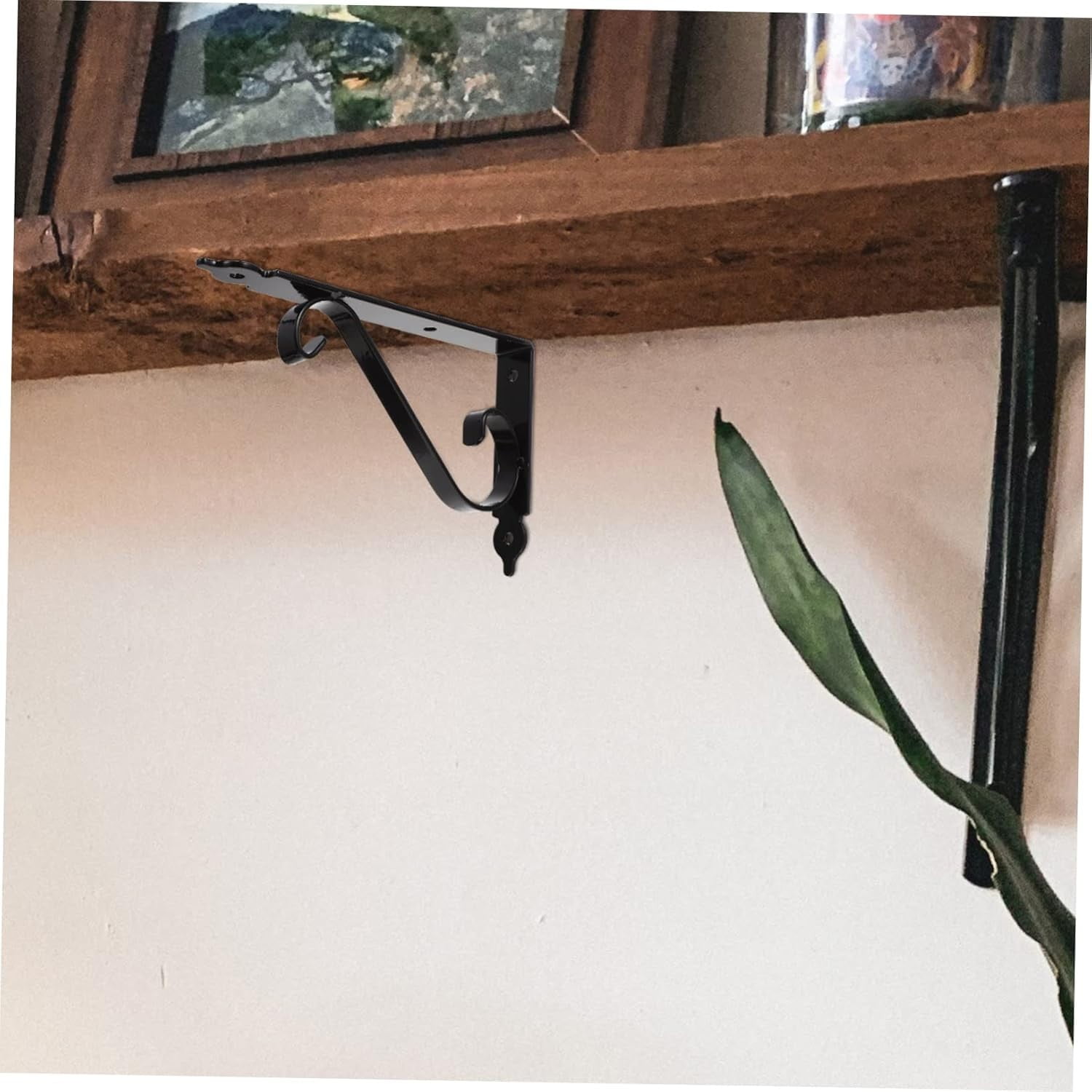 LGCASL Clearance! Wall Support Bracket Wall Support Bracket Shelf Brackets 1 Sets Bracket Grid Wall Shelf Floating Shelf Brackets Shelf Support Brackets Folding Brackets- Black, S M Black - Image 5