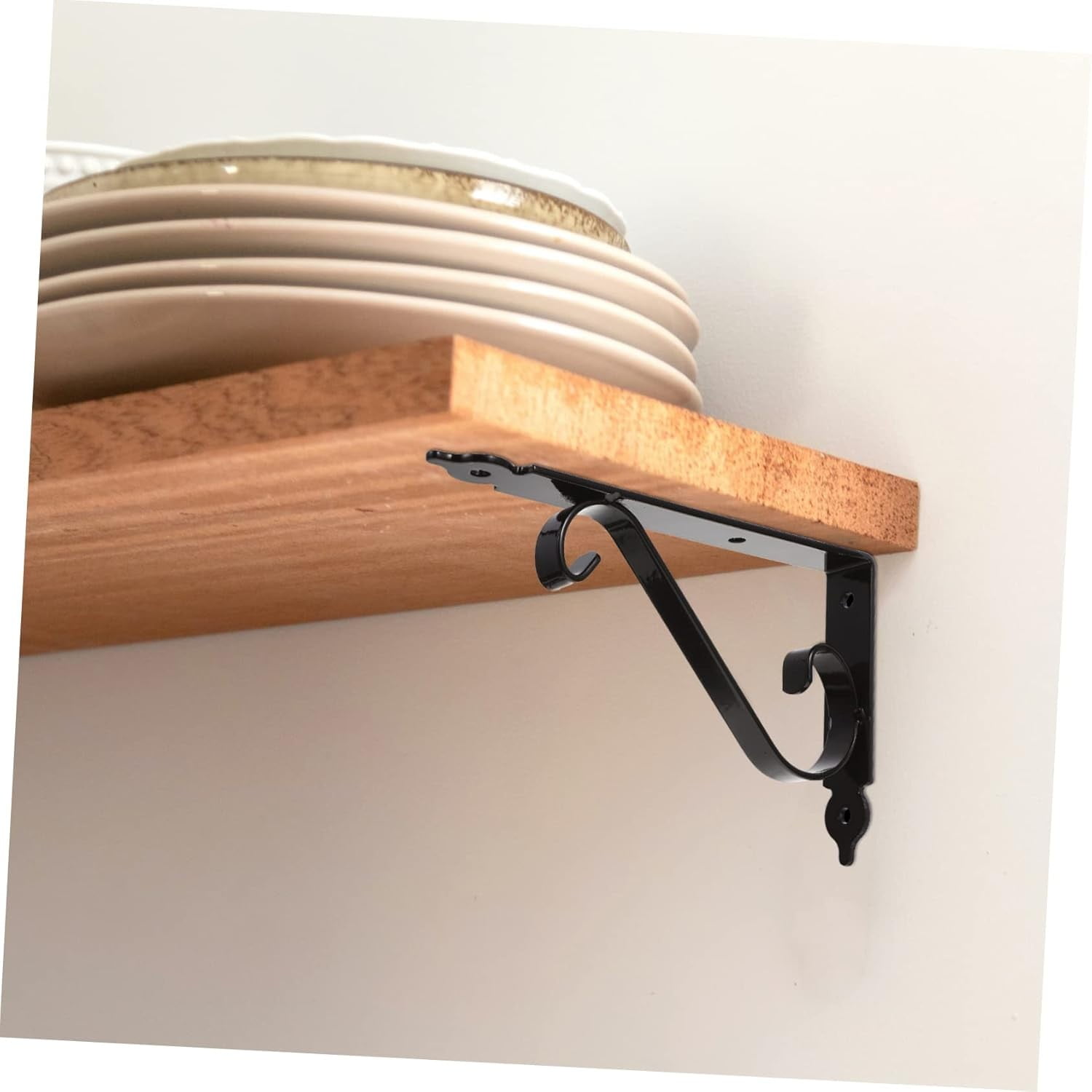LGCASL Clearance! Wall Support Bracket Wall Support Bracket Shelf Brackets 1 Sets Bracket Grid Wall Shelf Floating Shelf Brackets Shelf Support Brackets Folding Brackets- Black, S XL Black - Image 6