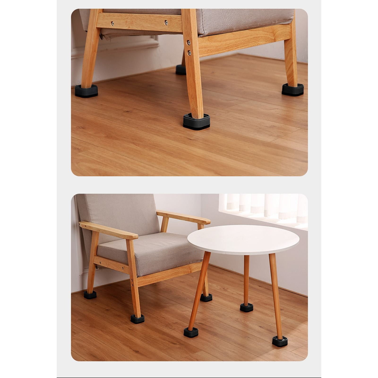 LGCASL Clearance! L: 6 cm,W: 6 cm Furniture Adjustable Adjustable Bed for Table Desk Couch Chair Sofa Cabinet Bed Legs Dorm Anti Rubber- W: 6 cm,L: 8 cm Black - Image 7