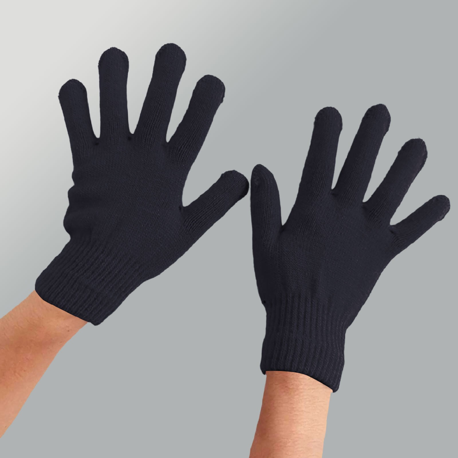 LGCASL Clearance! Winter Gloves Warm Strecty Knit Gloves for Men Women- Dark Gray One Size Black - Image 2