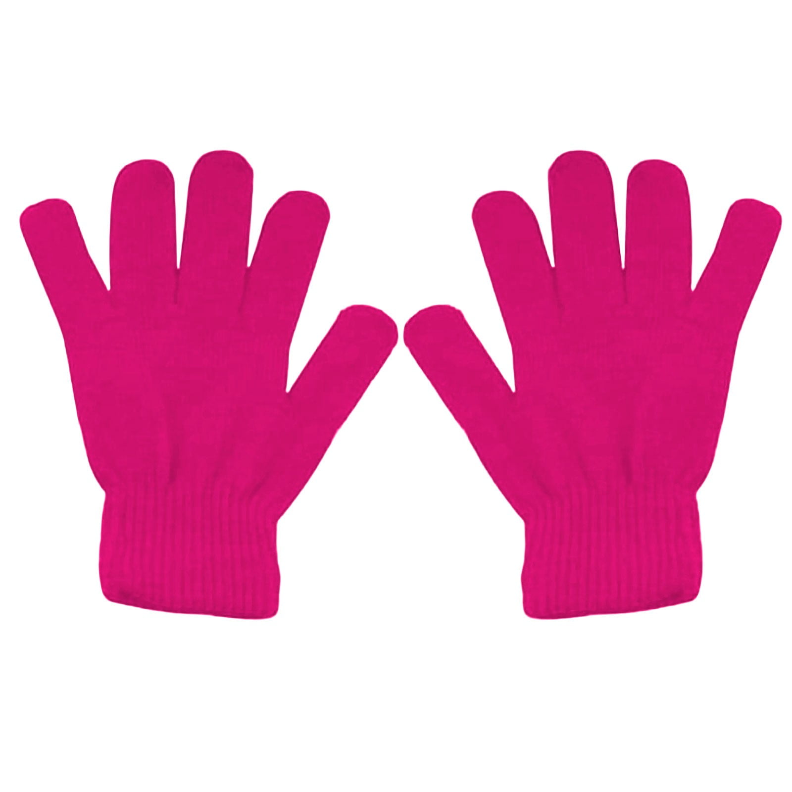 LGCASL Clearance! Winter Gloves Warm Strecty Knit Gloves for Men Women- Dark Gray One Size Hot Pink - Image 1