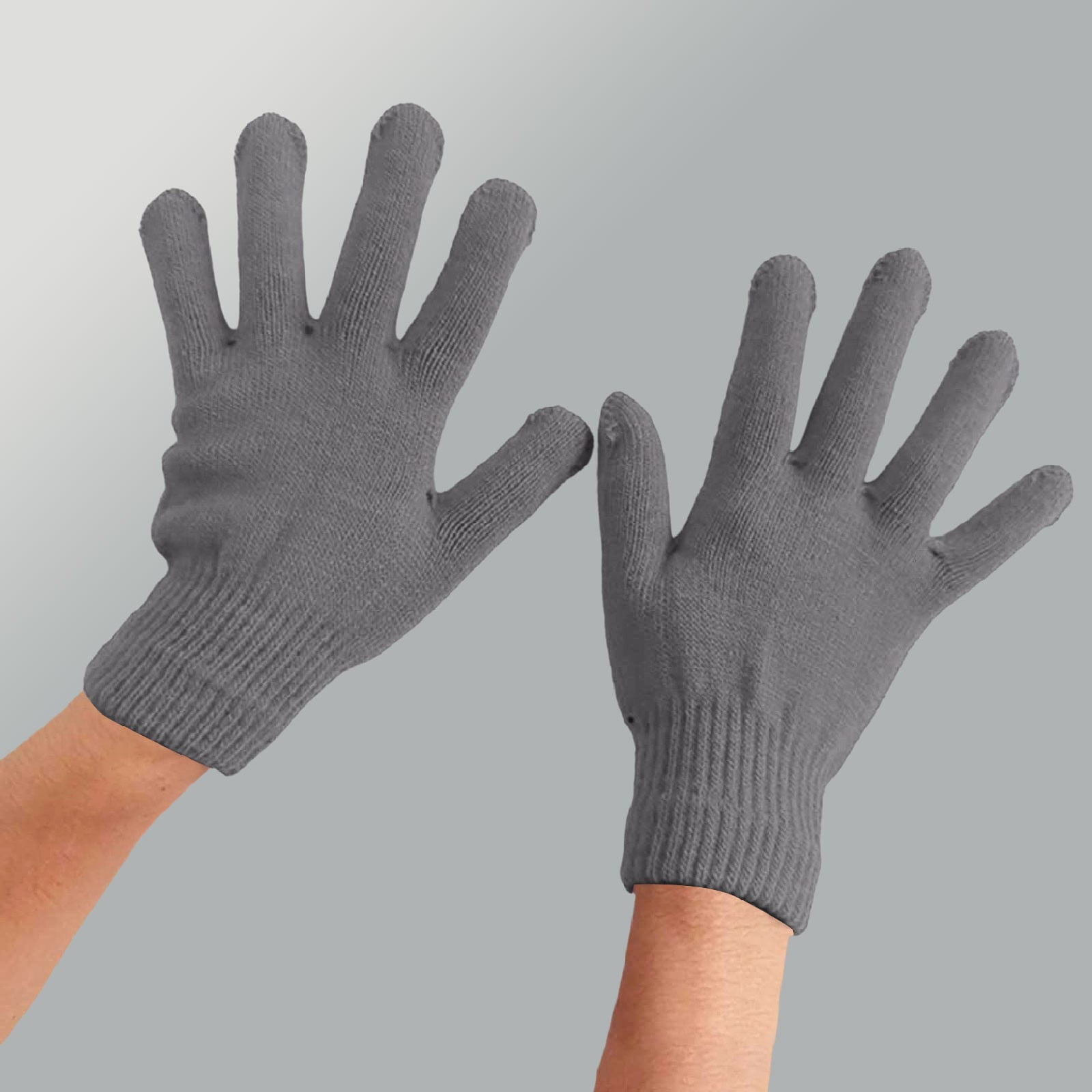 LGCASL Clearance! Winter Gloves Warm Strecty Knit Gloves for Men Women- Dark Gray One Size Light Ashy - Image 2