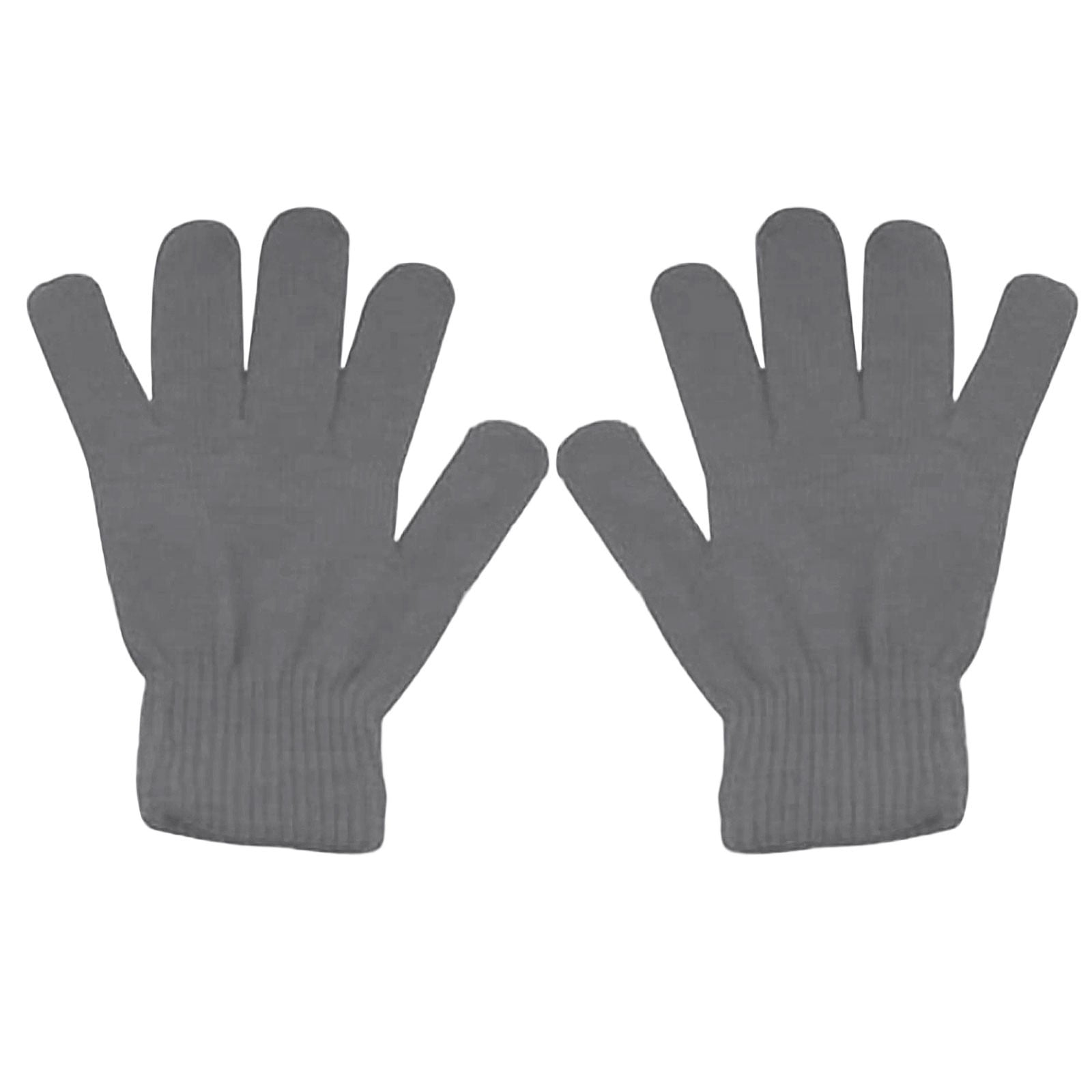LGCASL Clearance! Winter Gloves Warm Strecty Knit Gloves for Men Women- Dark Gray One Size Light Ashy - Image 4