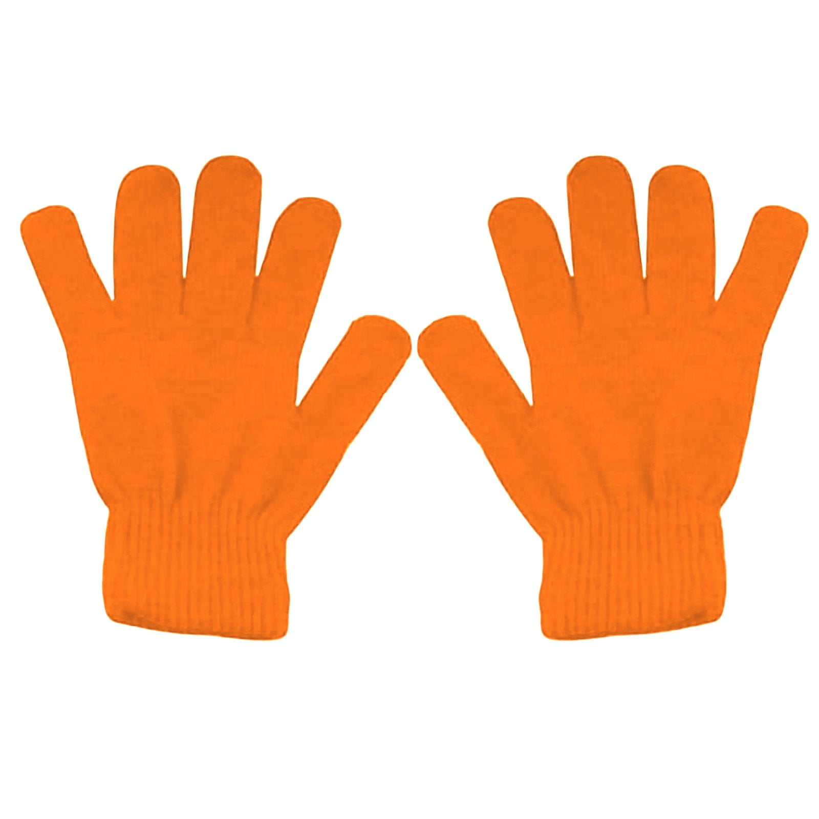LGCASL Clearance! Winter Gloves Warm Strecty Knit Gloves for Men Women- Dark Gray One Size Orange - Image 1
