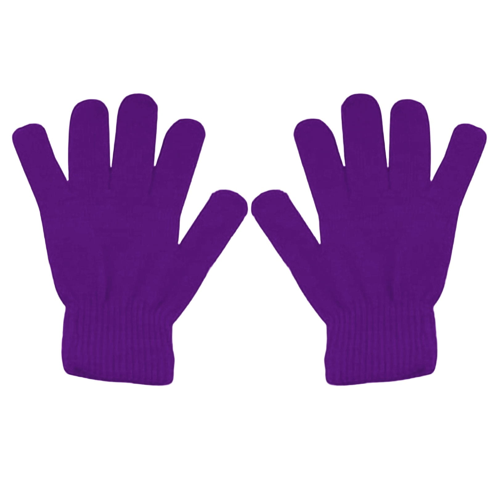 LGCASL Clearance! Winter Gloves Warm Strecty Knit Gloves for Men Women- Dark Gray One Size Purple - Image 1