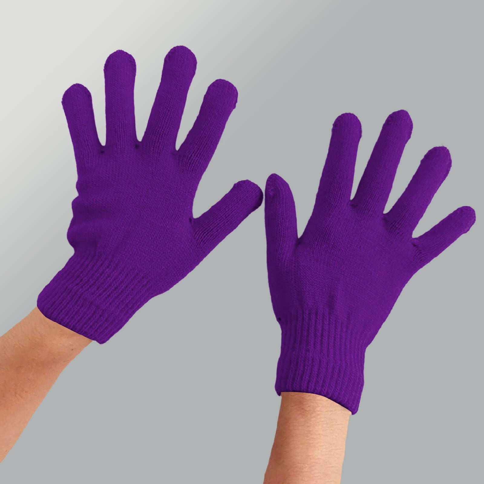 LGCASL Clearance! Winter Gloves Warm Strecty Knit Gloves for Men Women- Dark Gray One Size Purple - Image 2