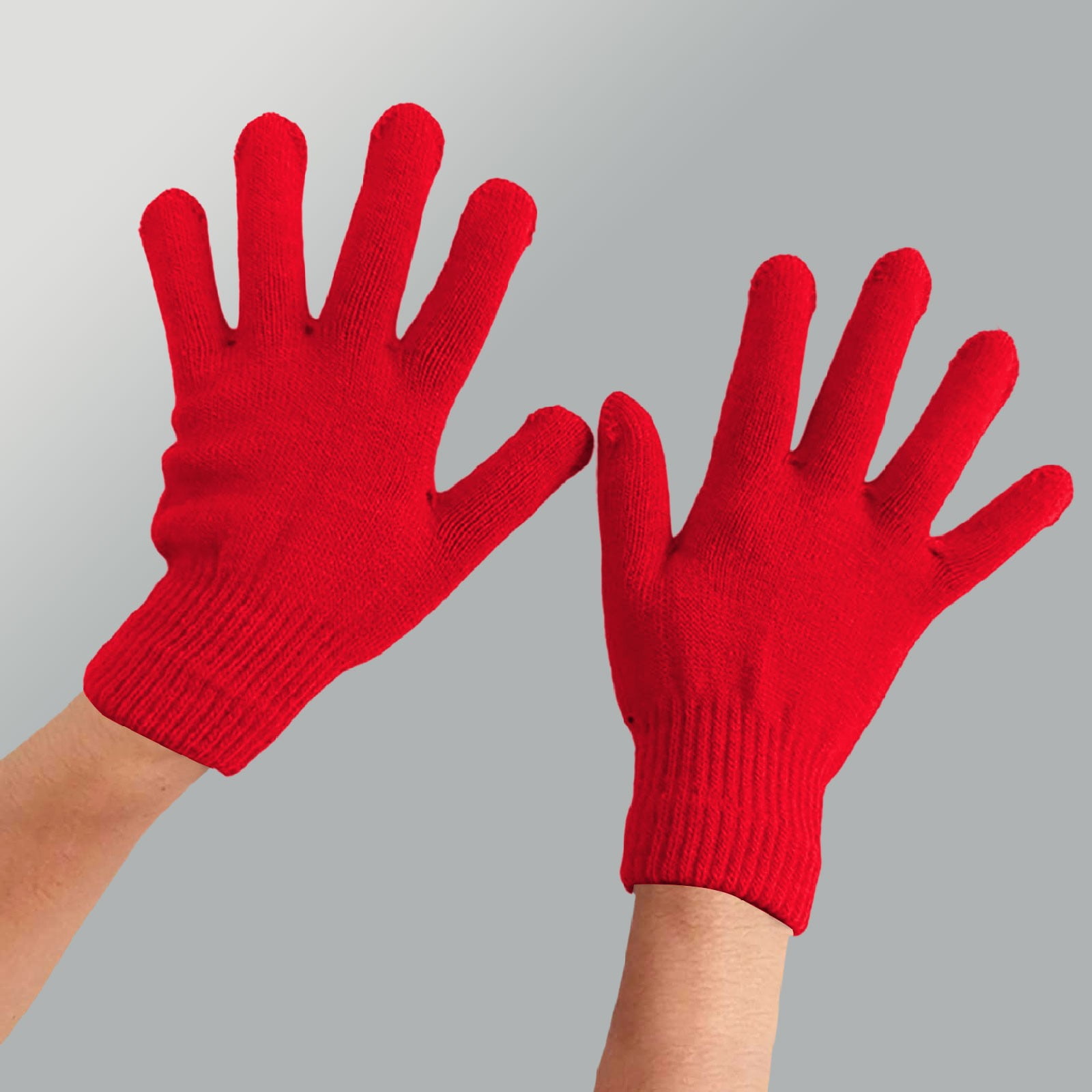 LGCASL Clearance! Winter Gloves Warm Strecty Knit Gloves for Men Women- Dark Gray One Size Red - Image 2
