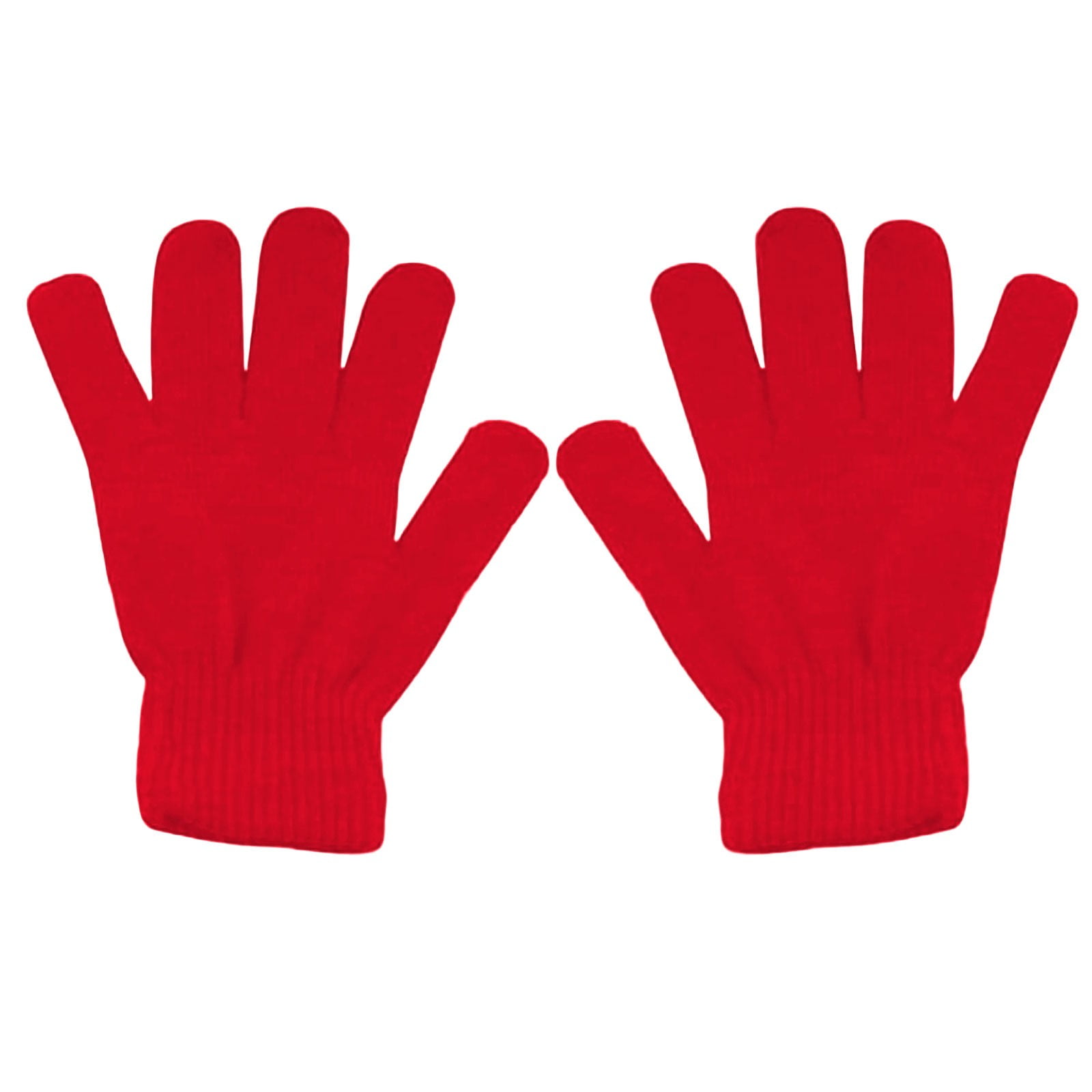 LGCASL Clearance! Winter Gloves Warm Strecty Knit Gloves for Men Women- Dark Gray One Size Red - Image 4
