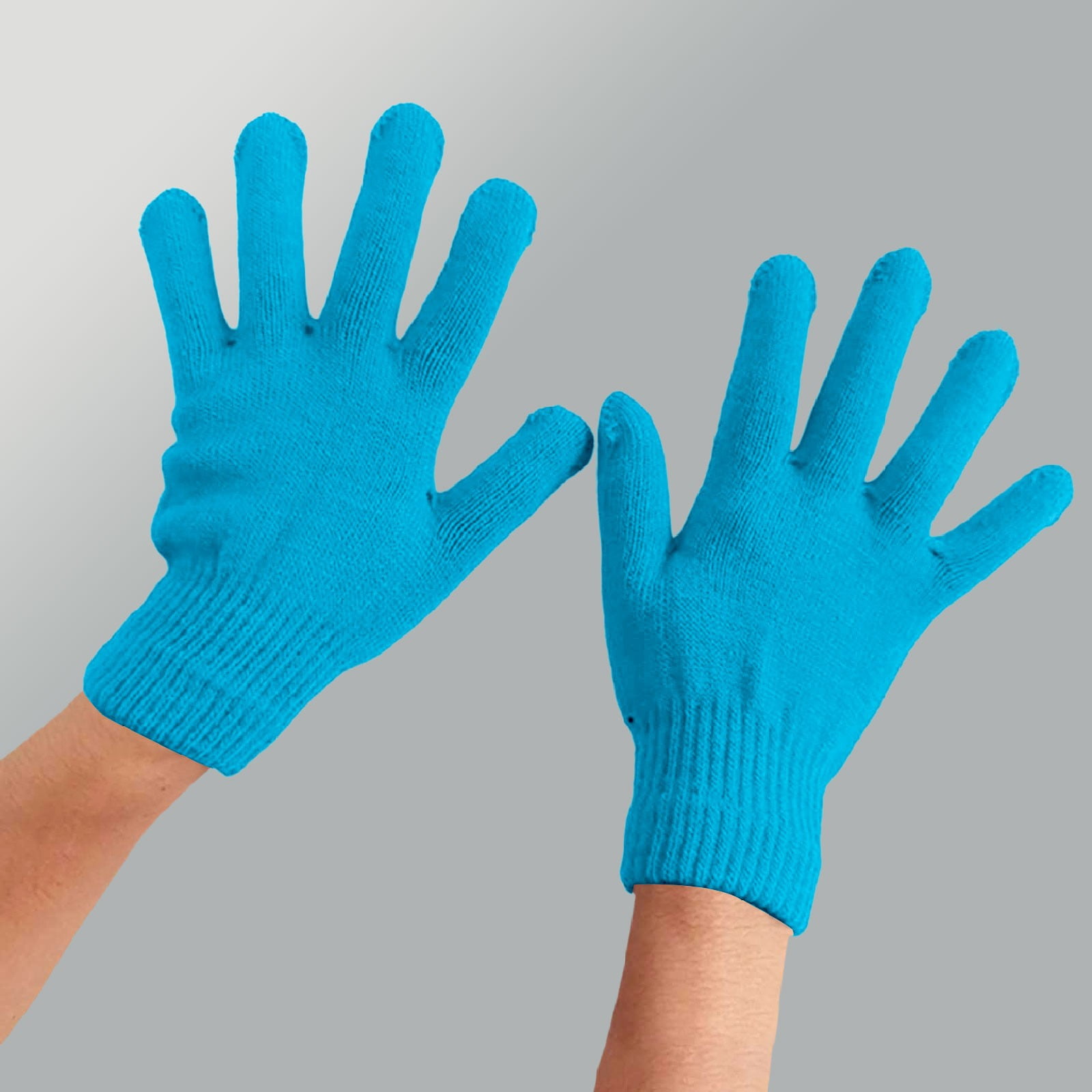 LGCASL Clearance! Winter Gloves Warm Strecty Knit Gloves for Men Women- Dark Gray One Size Sky Blue - Image 2