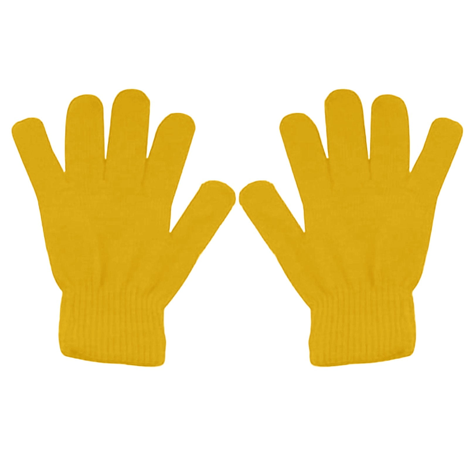 LGCASL Clearance! Winter Gloves Warm Strecty Knit Gloves for Men Women- Dark Gray One Size Yellow - Image 1