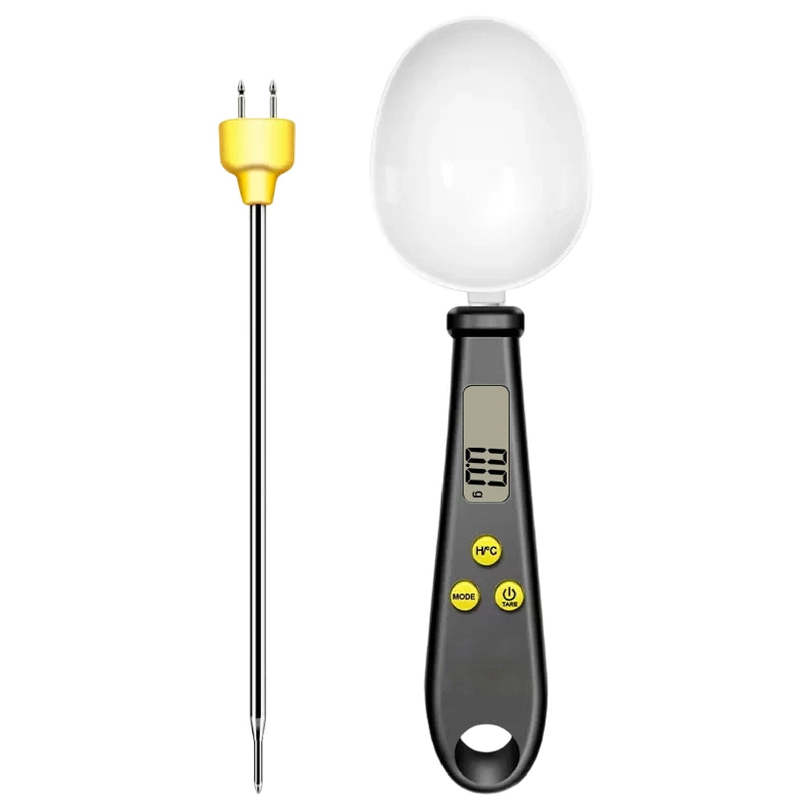 LGCASL Clearance! 2 in 1 Electronic Kitchen Scale 2 in 1 Electronic Kitchen Scale Lcd Digital Measuring Flour Digital Spoon Scale Kitchen Tool Forfood- One Size White - Image 1