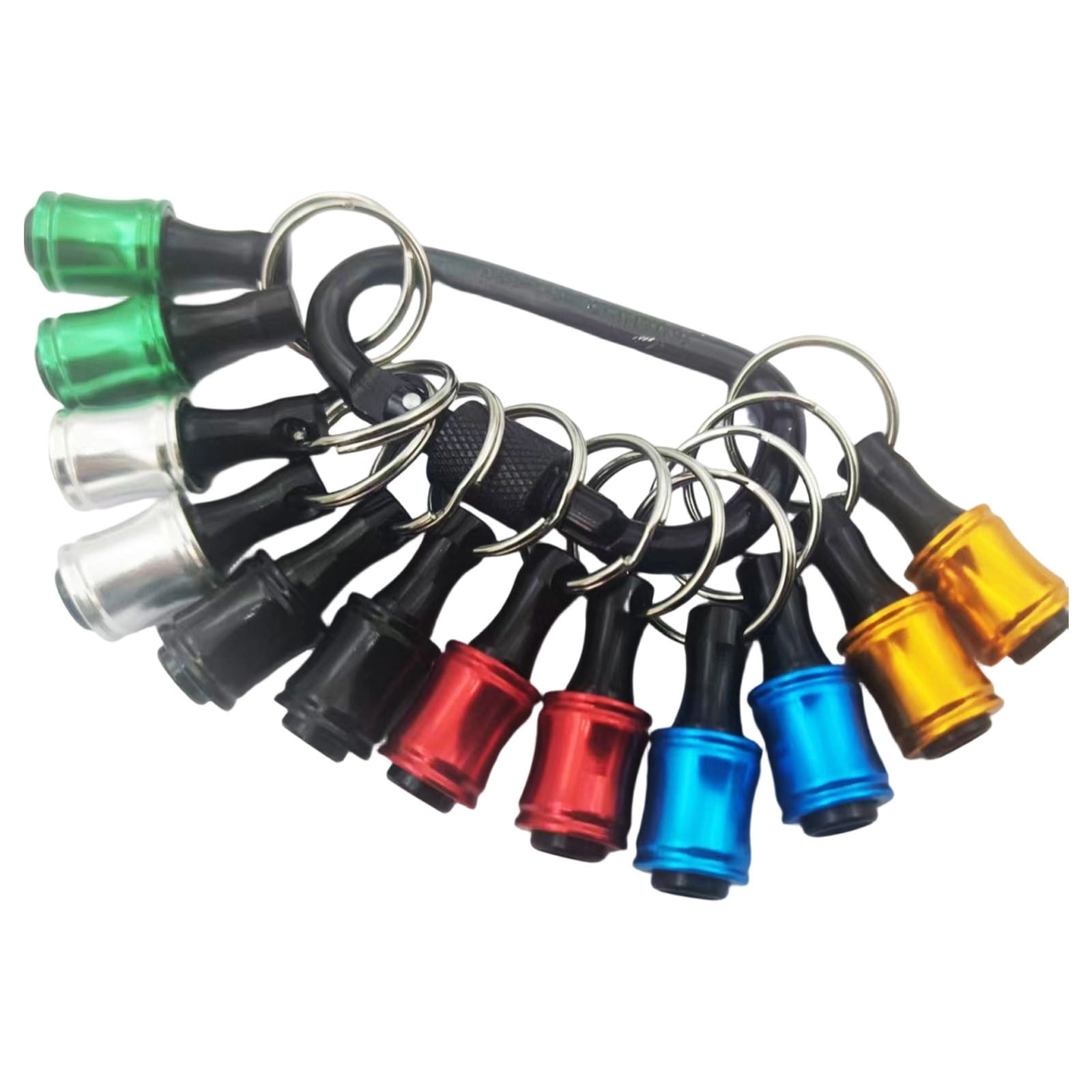 LGCASL Clearance! 12Pc Portable Bit Holder Key Chain Hex Shank Screwdriver Bit Clip for Impact Driver Drill Bit Keychain Extension Bar Quick Release Easy Change Screwdriver Bit Holders- 15*10*2cm Black - Image 1