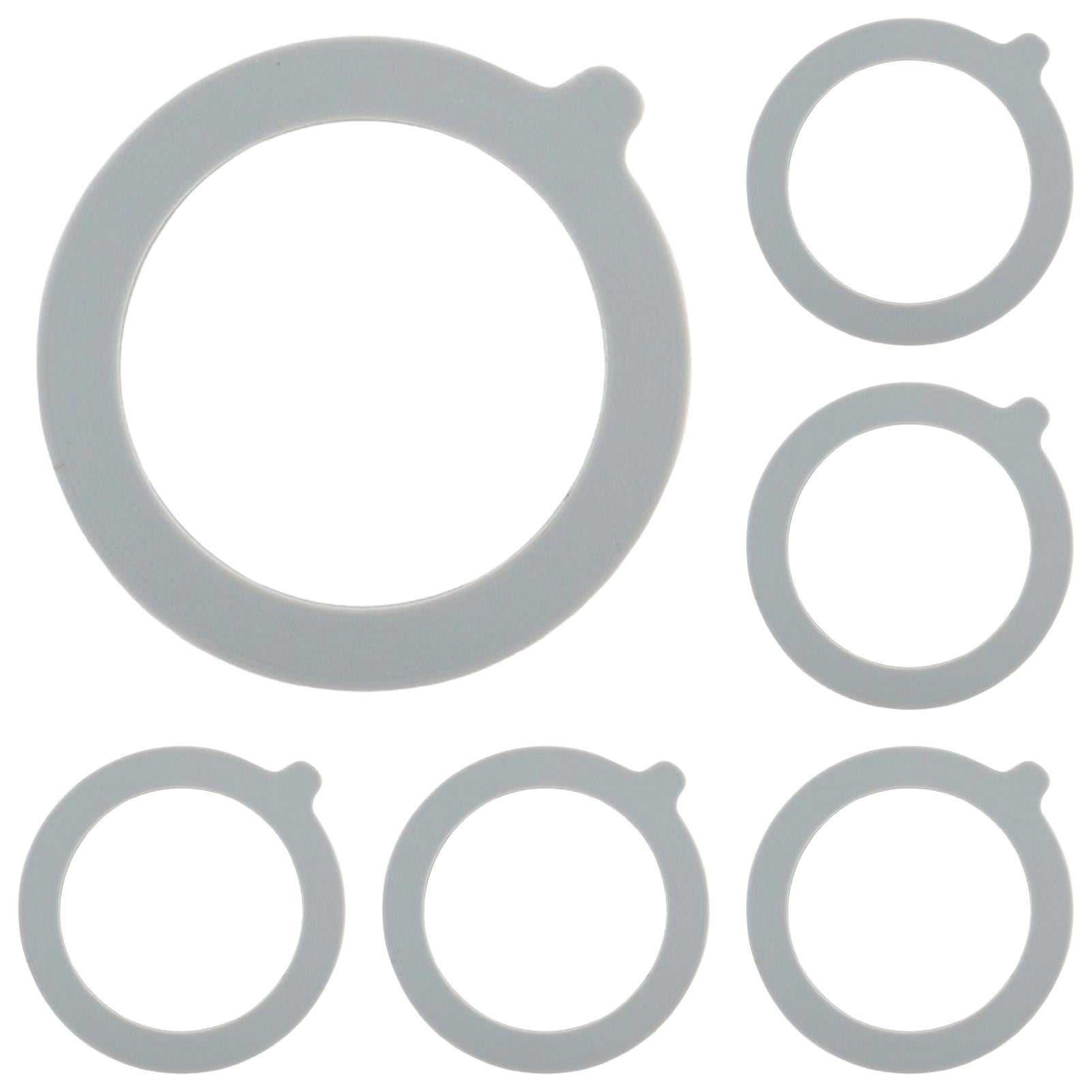 LGCASL Clearance! 30Pcs Silicone Jar Gaskets Replacement Silicone Seals Airtight Silicone Gasket Sealing Rings for Regular Mouth Canning Jar- 30pcs Grey*6+White*6+Red*6+Orange*6+Green*6 - Image 2