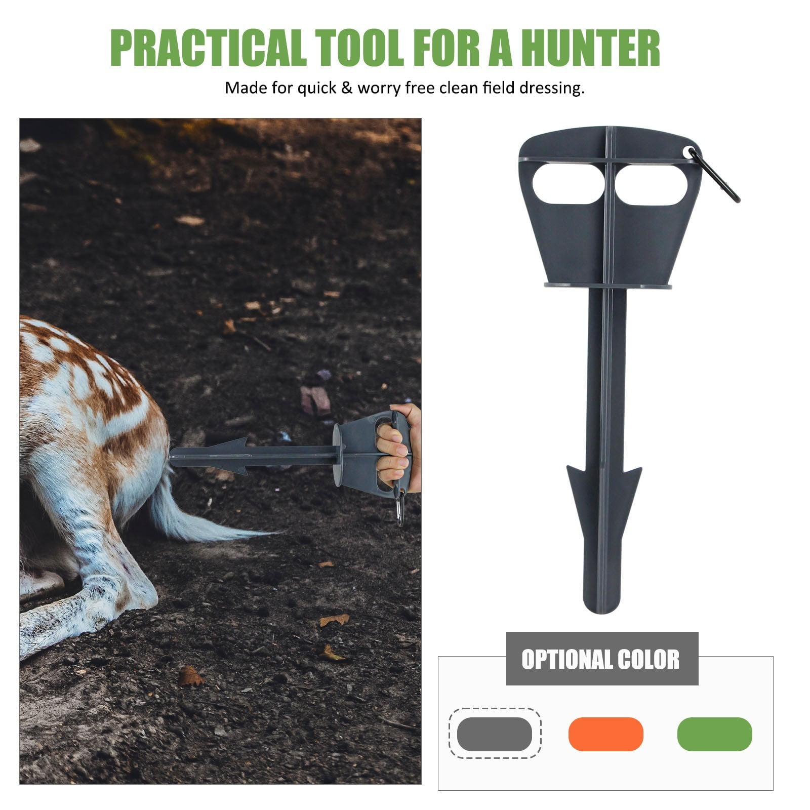 LGCASL Clearance! Hunting Accessories Deer Large Animals Domestic Animals Anal Cleaning. Butt Game Dressing Tool for Deer Large Animal Anus Cleaning Hunting Tool- One Size Orange - Image 5