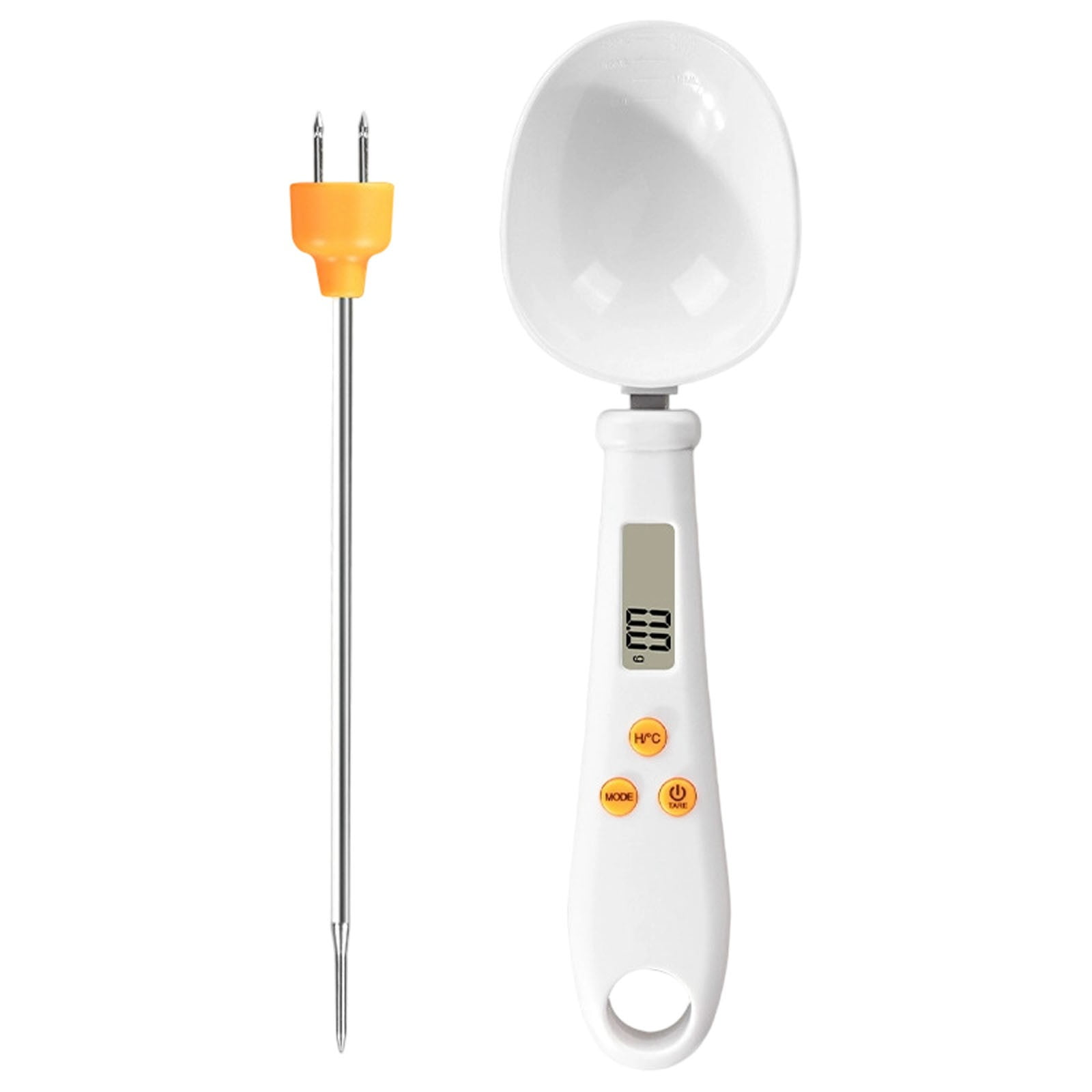 LGCASL White Weighable Spoon 2 in 1 Electronic Kitchen Scale Lcd Digital Measuring Flour Digital Spoon Scale Kitchen Tool Forfood 20.5*5.8*1 I - Image 1