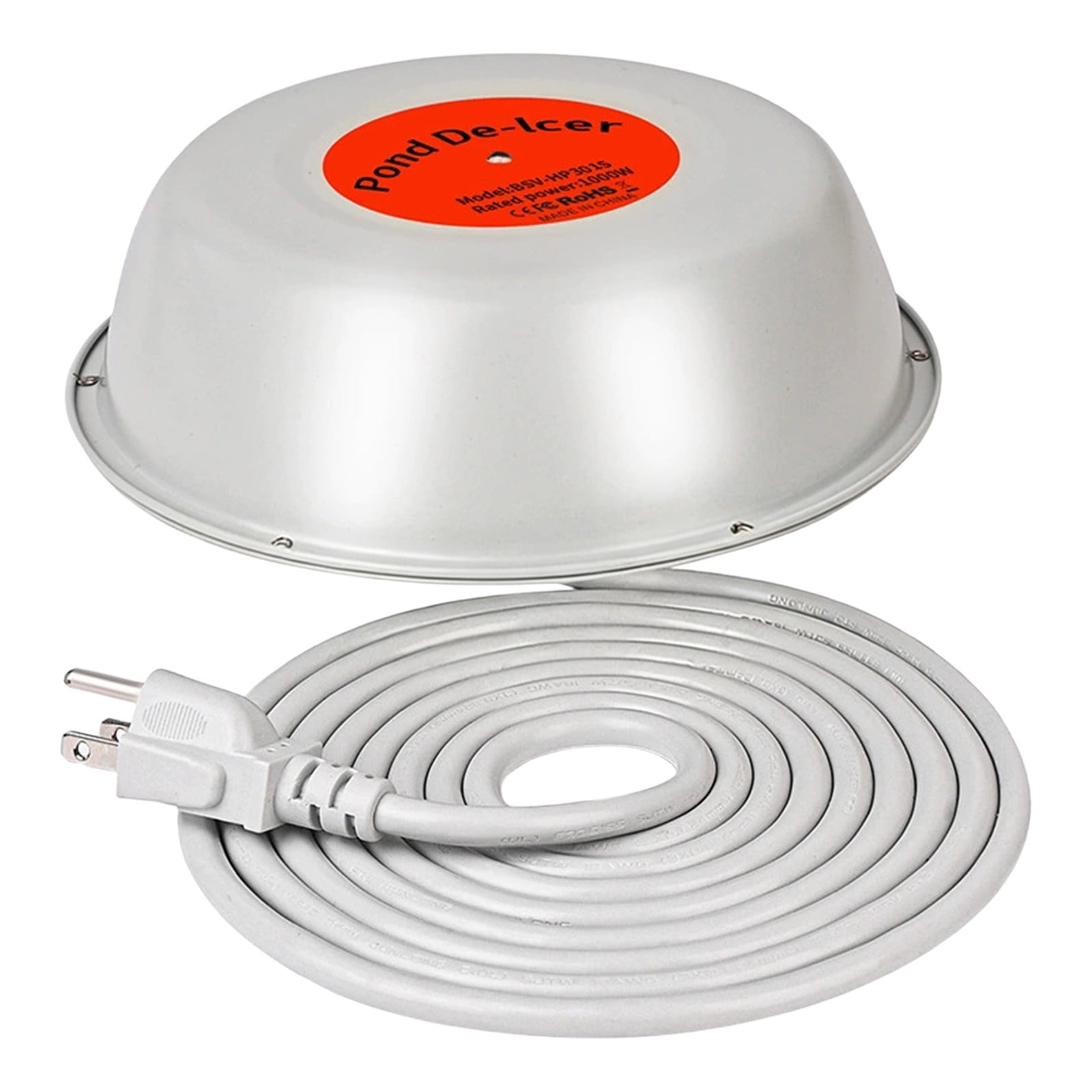 LGCASL Clearance! 1000W Floating Pond Heater Thermostatic Outdoor Fish Pond De Icer with Auto Heating & Shut Off Function Aluminum Tank Water Heater Deicer with 10Ft Power Cor- A One Size B - Image 1