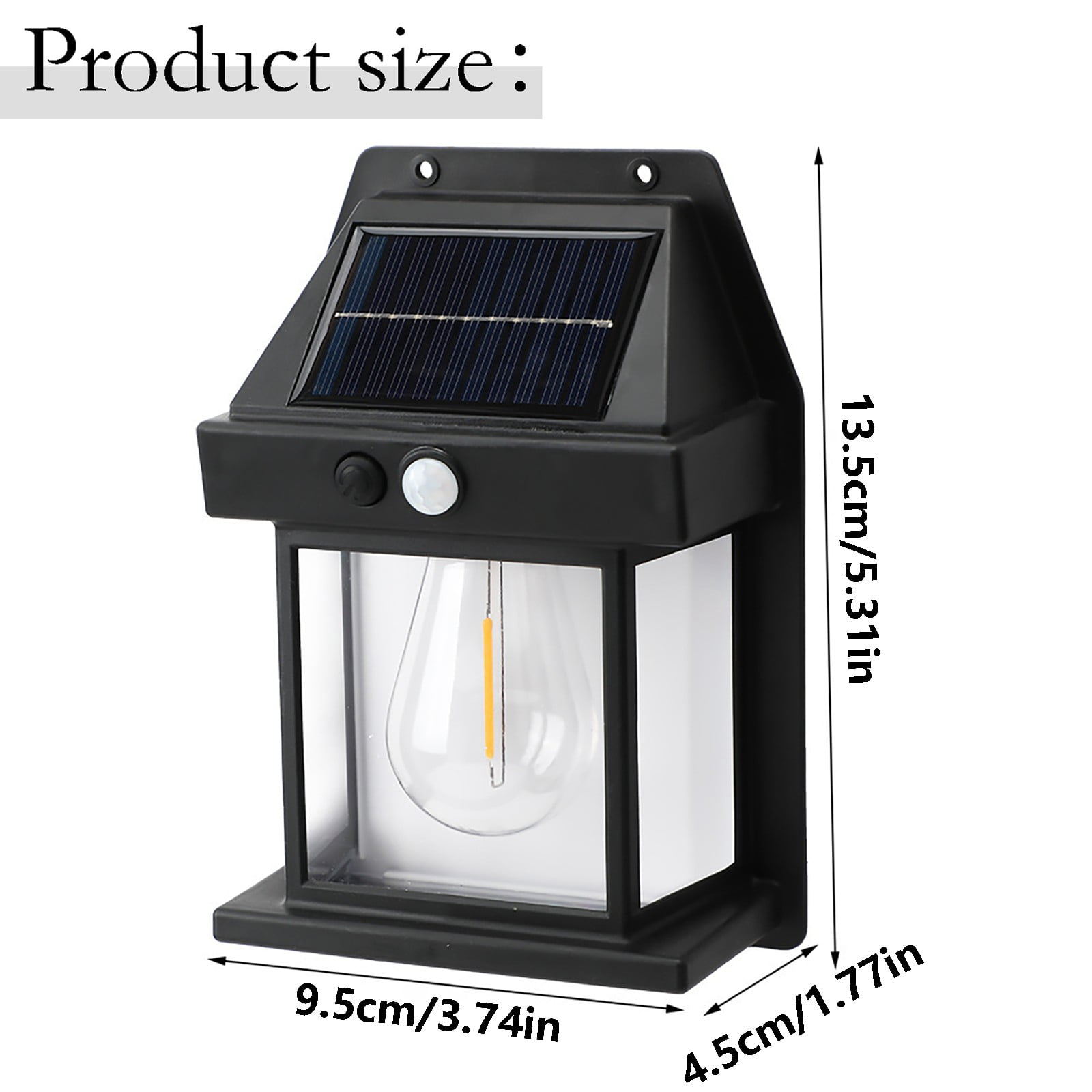 LGCASL Outdoor Courtyard Wall Lamp Wall Lights Outdoor Dusk to Dawn Motion Lights Outdoor 3 Lighting Wall Mount Light Sconces for Outside Patio Fence Yard Garage Black - Image 3