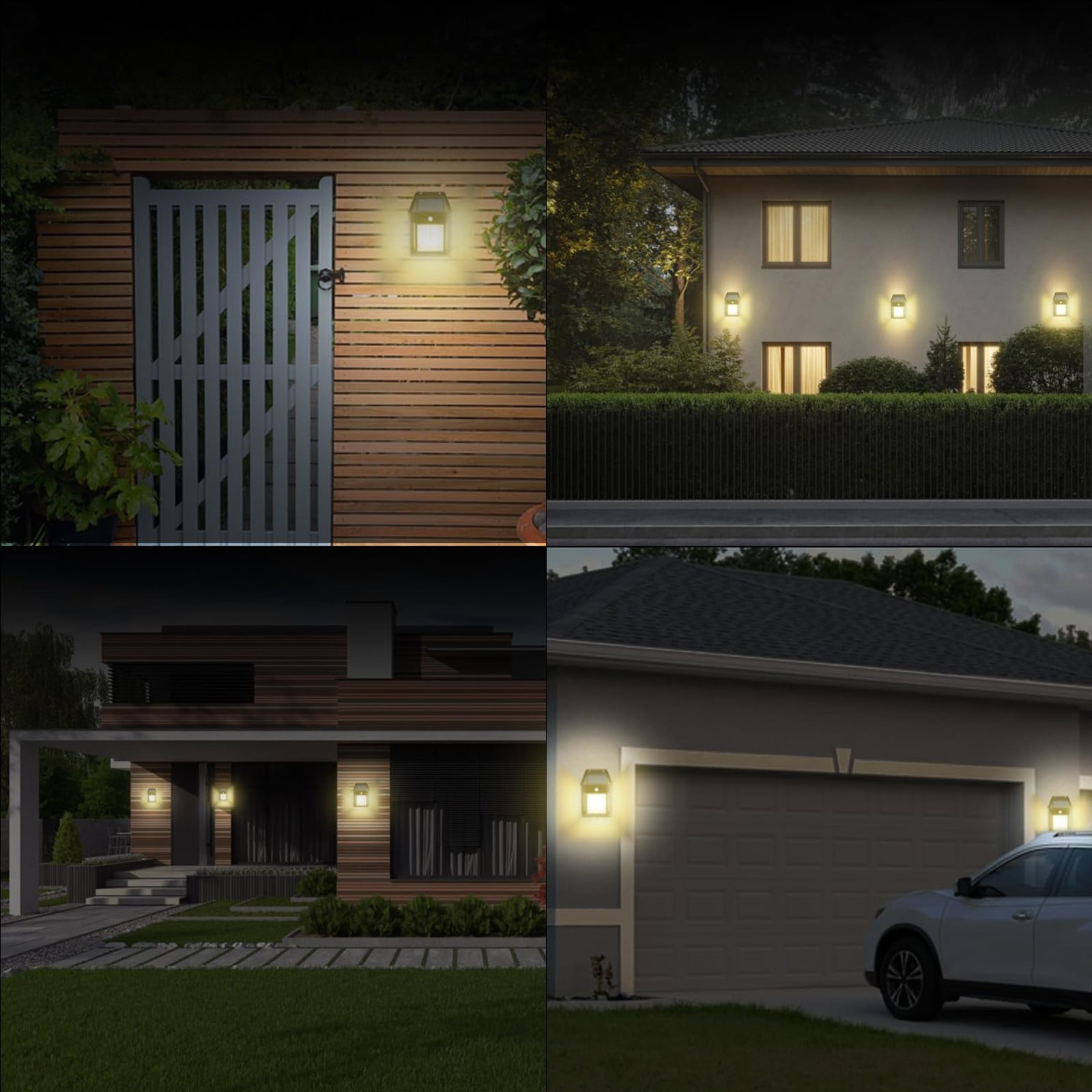 LGCASL Outdoor Courtyard Wall Lamp Wall Lights Outdoor Dusk to Dawn Motion Lights Outdoor 3 Lighting Wall Mount Light Sconces for Outside Patio Fence Yard Garage Black - Image 7
