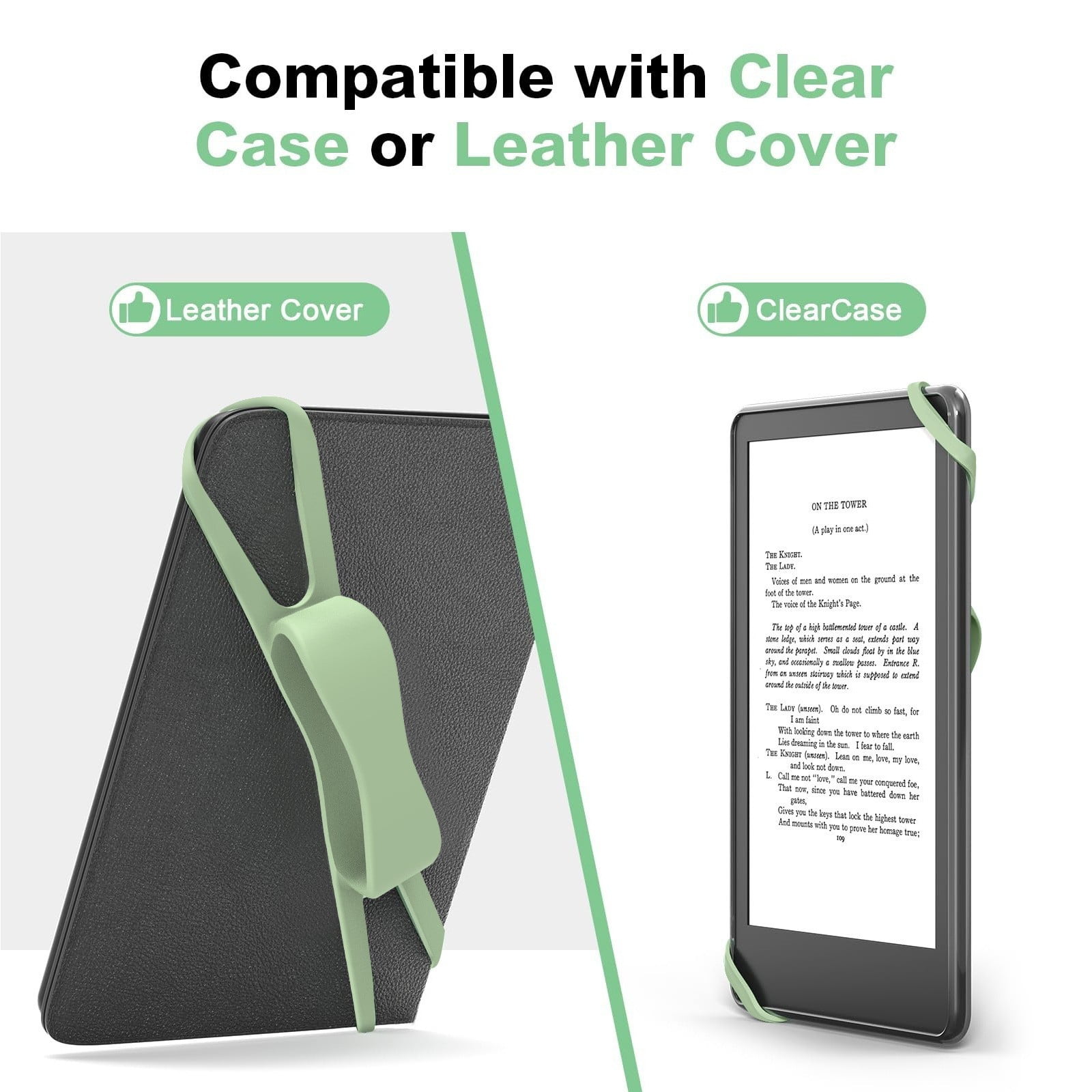 LGCASL Blue Flat Plate Fixing Wrist Strap D Light Green Elastic Tablet Strap for Fingers Comfortable Adjustable for Reading and Watching Videos 6 Color Options 18.5 cm B - Image 6