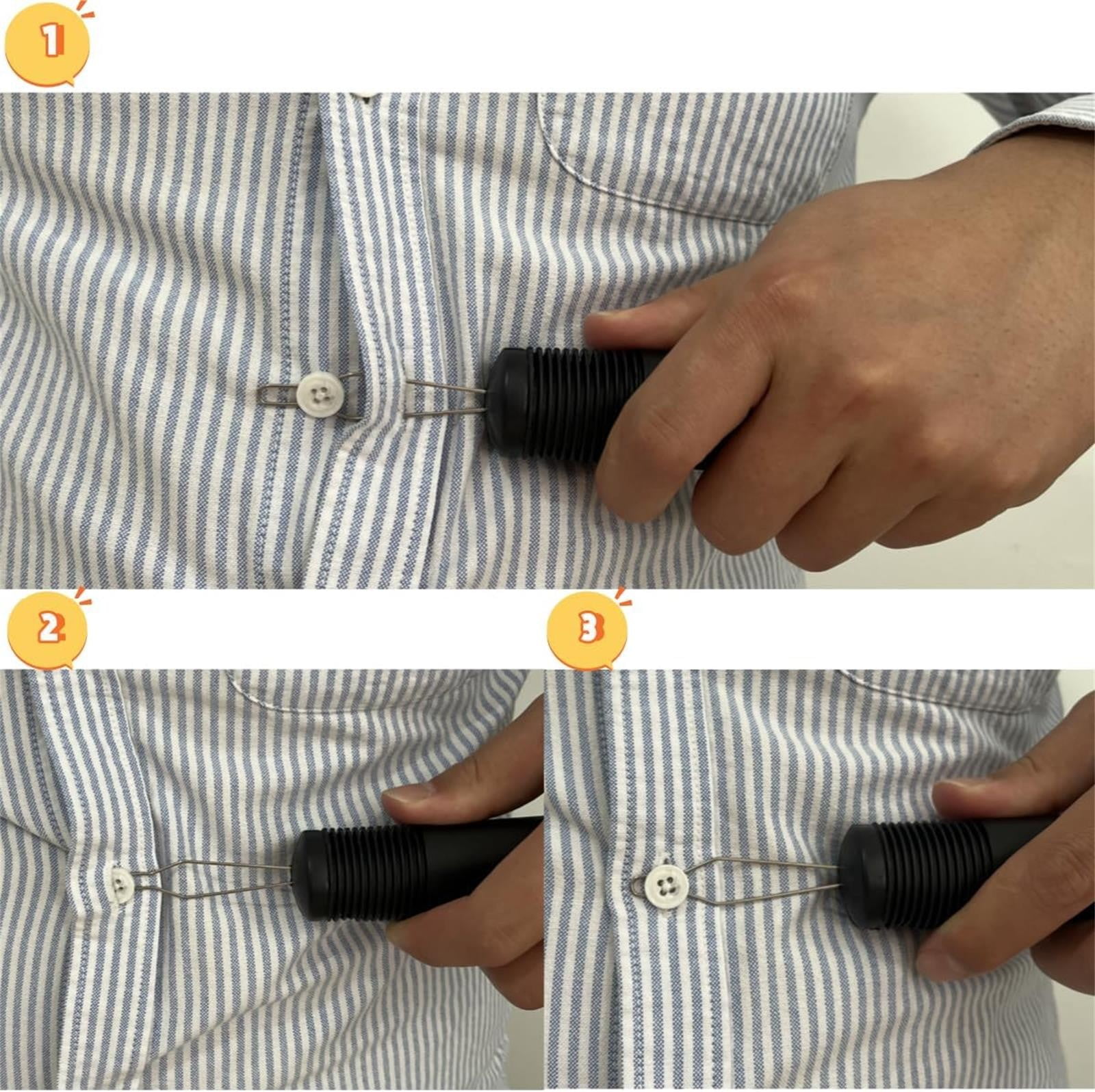 LGCASL Buttoning Tools Button Hook for Seniors One Handed Button Assist Tool for Elderly & Disabled Zipper Pull Helper for Dresses Shirts and Daily Living Black 3 Pack - Image 5