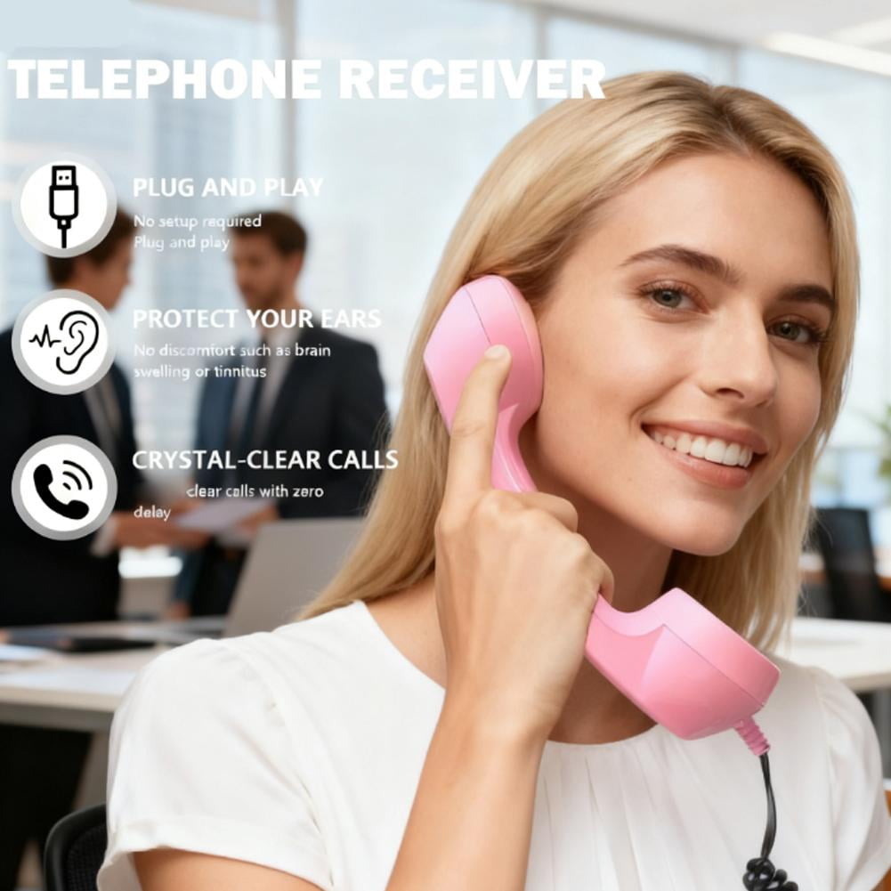 Phone Retro Handset, Phone Retro Phone Handset, 2026 New Bluetooth Retrophone, Vintage Telephone to Landline Adapter Pink - Image 7