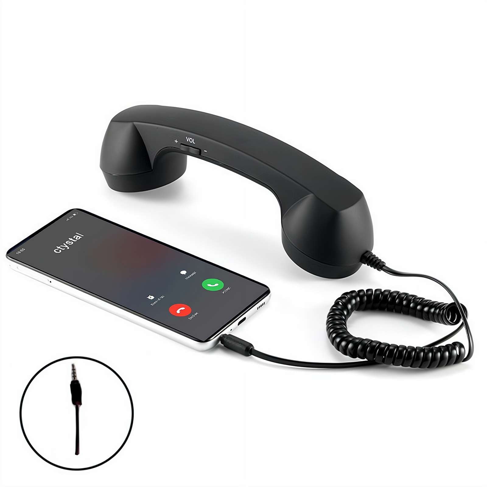 Phone Retro Handset, Phone Retro Phone Handset, 2026 New Bluetooth Retrophone, Vintage Telephone to Landline Adapter White - Image 2