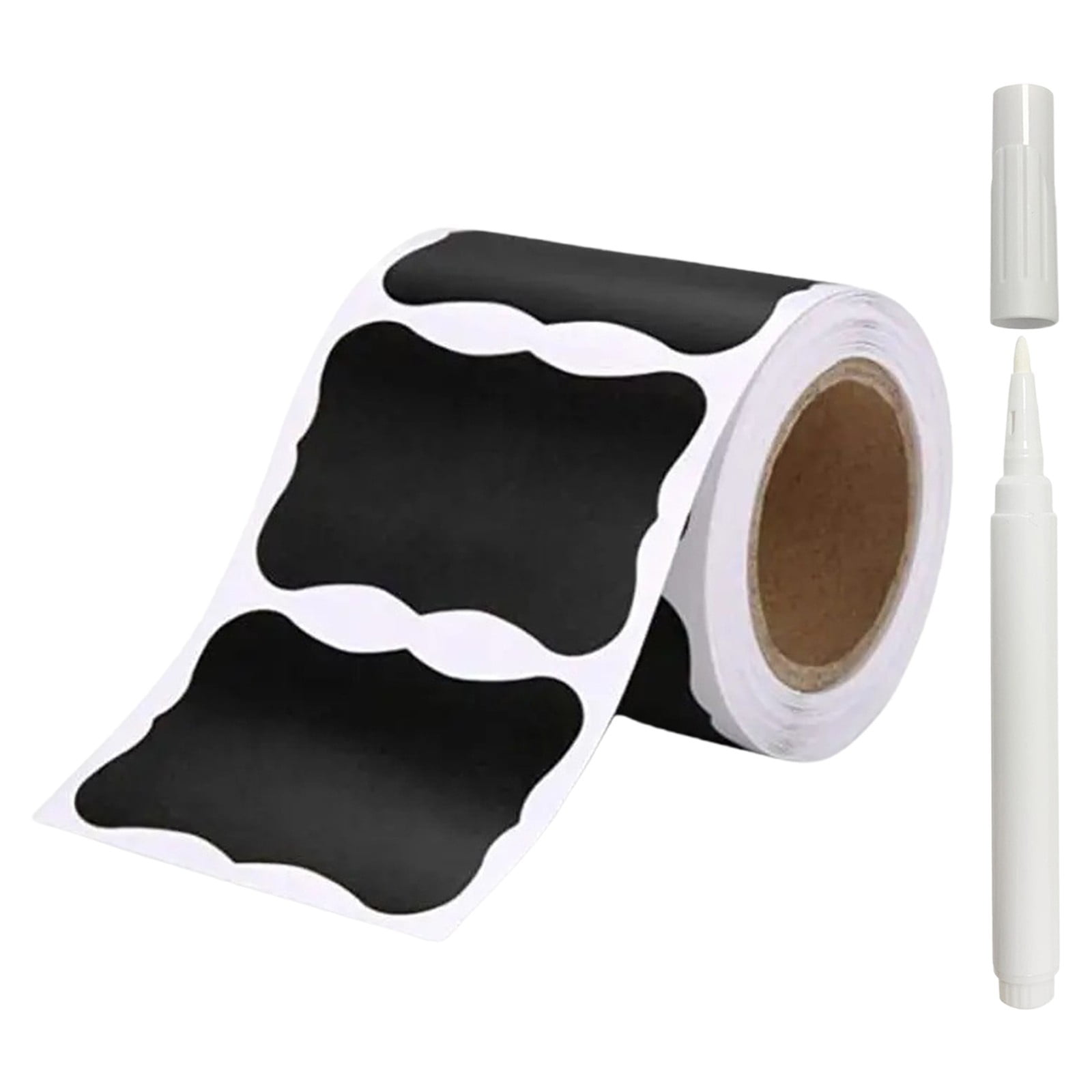 LGCASL Black Label Pieces Reusable Chalkboard Sticker 150 Erasable Jam Decorating Jars for Sticker Labels Jars Removable Chalkboard & Stationery 2ml 5*3cm Black - Image 4