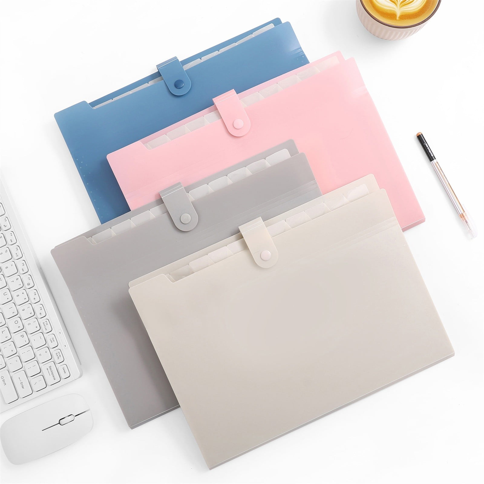 LGCASL Expanding File Organizer with 8/12 Pockets Accordion File Folders with Labels Portable Document Paper Bill Receipt Organizer Home College Schǒ-ǒl Letter Size twelve C - Image 4