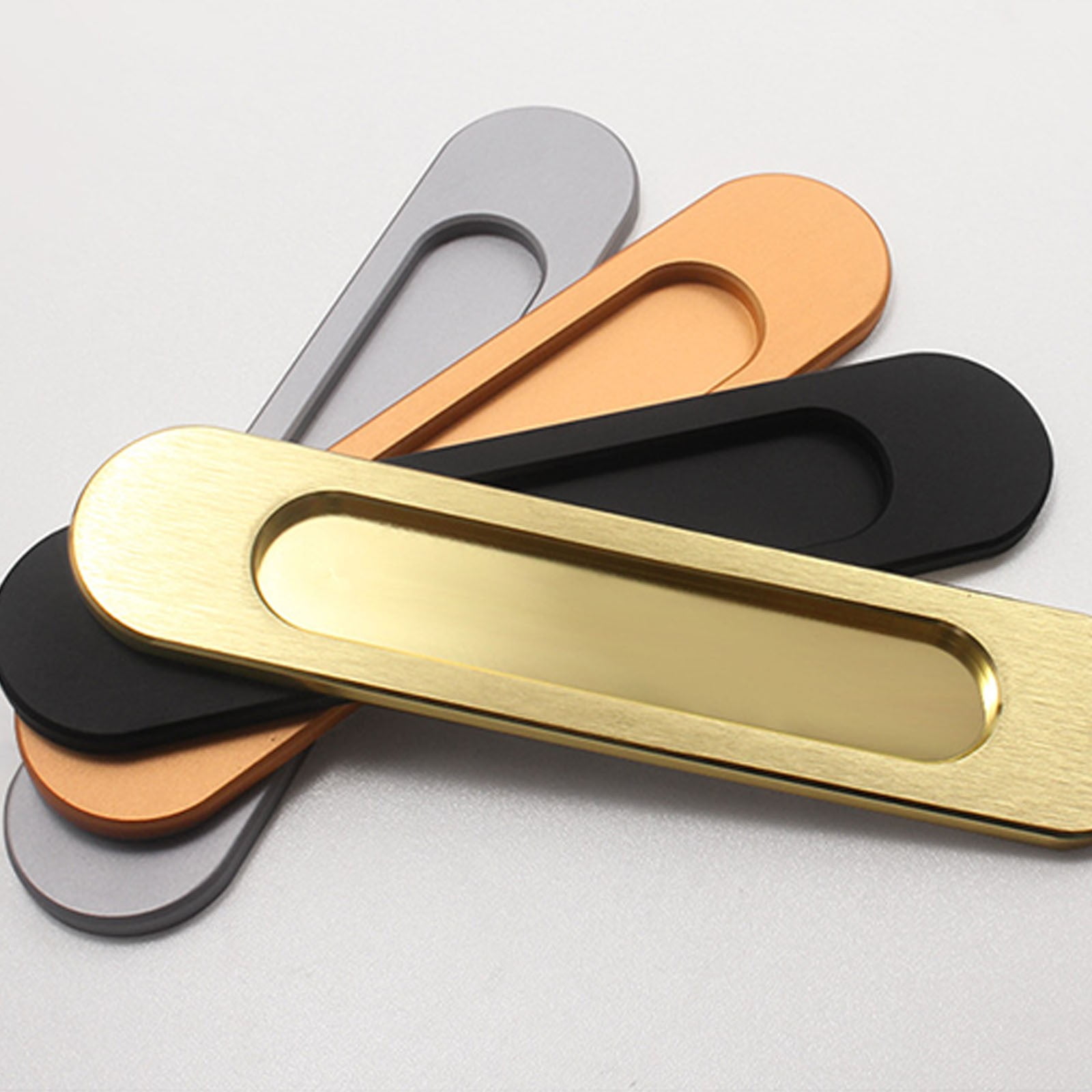 LGCASL No-Drill Sliding Door Handle, Square Matte Black Stick Sliding Door Pulls Aluminum Alloy Flush Pull Punch Free Handle for Sliding Door Cabinets Barn Doors M - Image 5