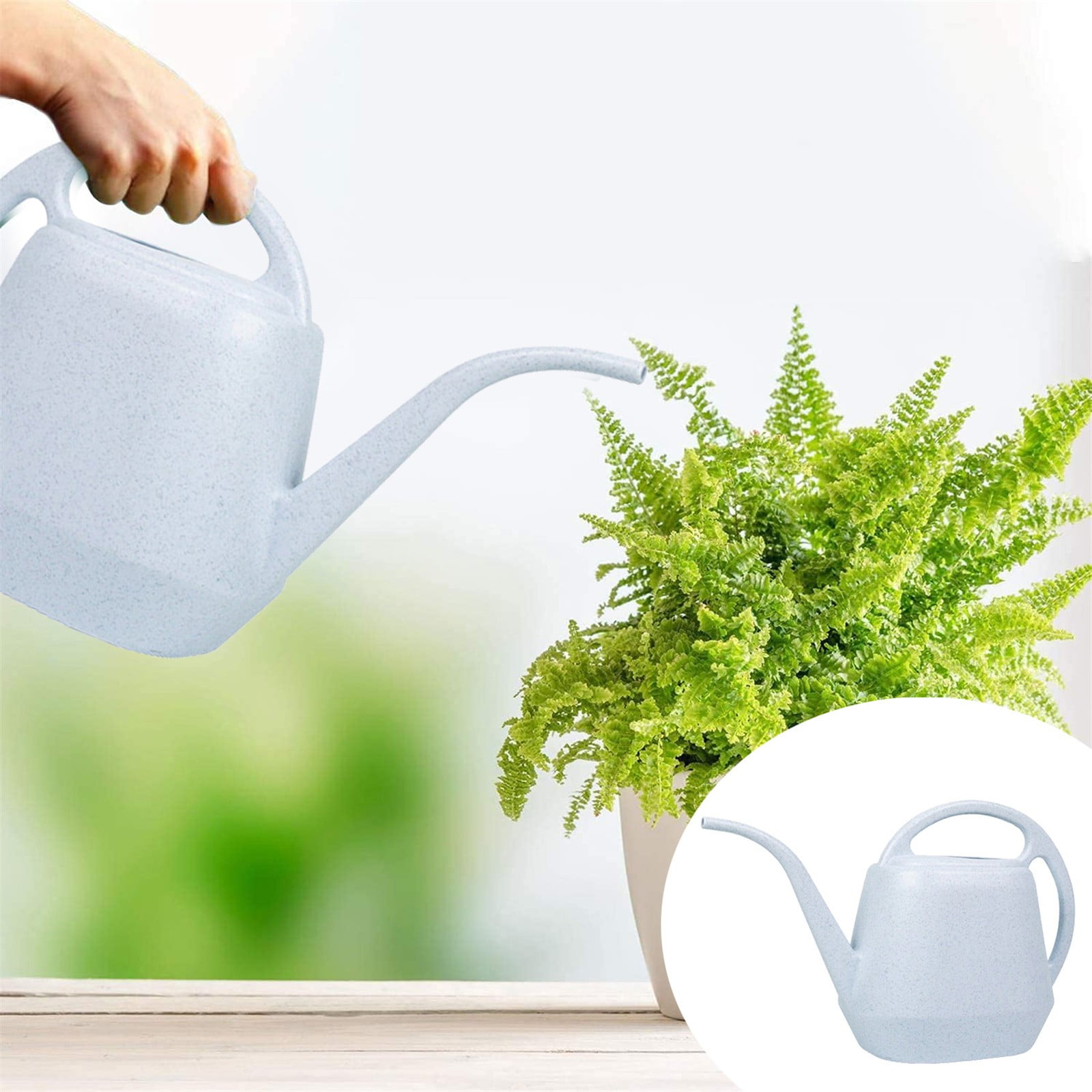 LGCASL Pot Watering Jug Small Plant Indoor Watering Plant Indoor Watering Jug Long Spout Watering Jug Watering Garden Pot Household Watering Jug Watering Garden Kettle （2L） Beige - Image 2