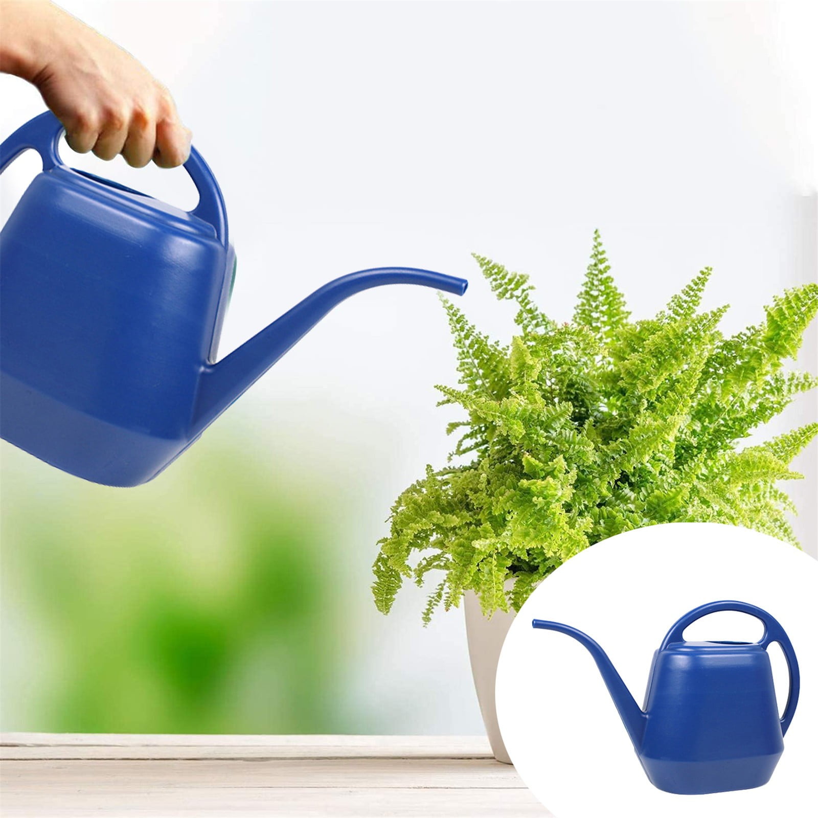 LGCASL Pot Watering Jug Small Plant Indoor Watering Plant Indoor Watering Jug Long Spout Watering Jug Watering Garden Pot Household Watering Jug Watering Garden Kettle （2L） Dark blue - Image 2