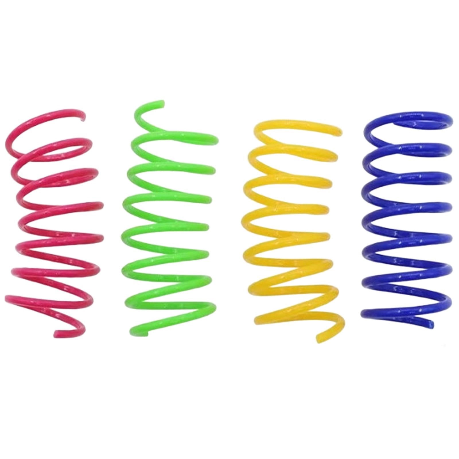 LGCASL Red Pet Cat Toy Spring Style Spring Toys Playful Coils for Plastic for Swatting Biting Hunting and Active Play Colorful Red - Image 7