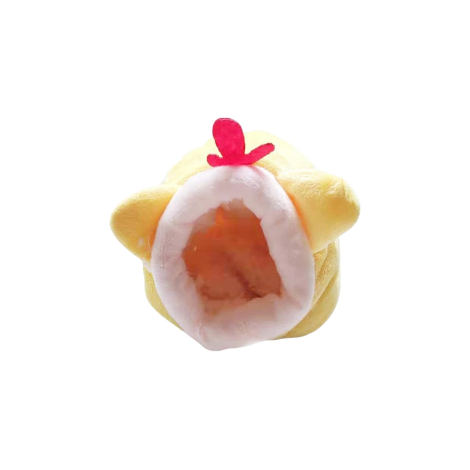 LGCASL Small Pet Bed, Pig Christmas Bed Warm Hedgehog Hideout Cotton House Sleeping Nest Cage Accessories for Small Animal Habitat Supplies for Hamster Sugar Glider Squirrel Bearded Dragon, Pink Yellow - Image 1