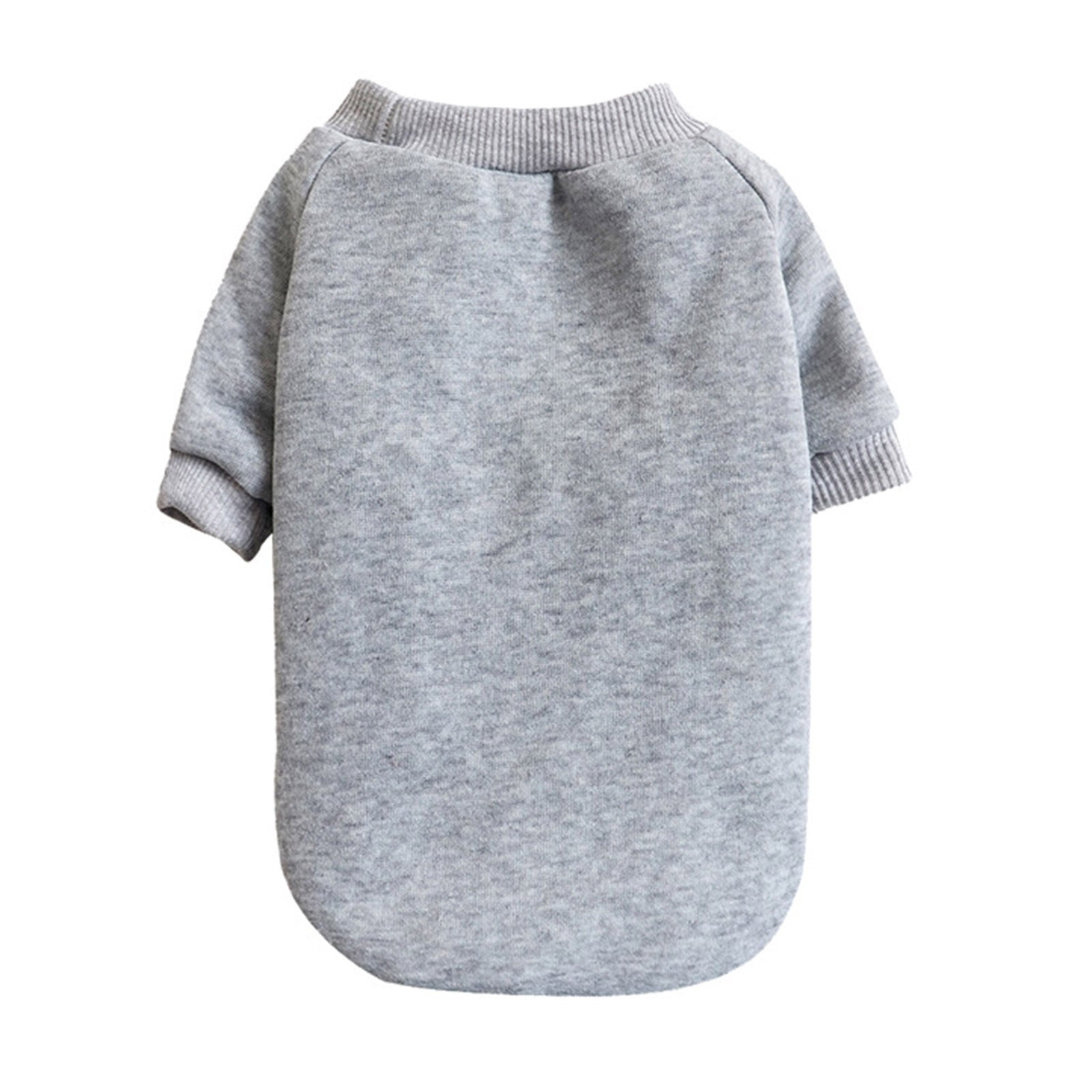 LGCASL Pet Hoodie, Dog Winter Sweater Cat Warm Clothes Pet Sweater Round Neck Solid Color Thickening Cat Dog Knitwear Sweater for Cats Or Dogs in Cold Season (Light Blue, S) S Grey - Image 1