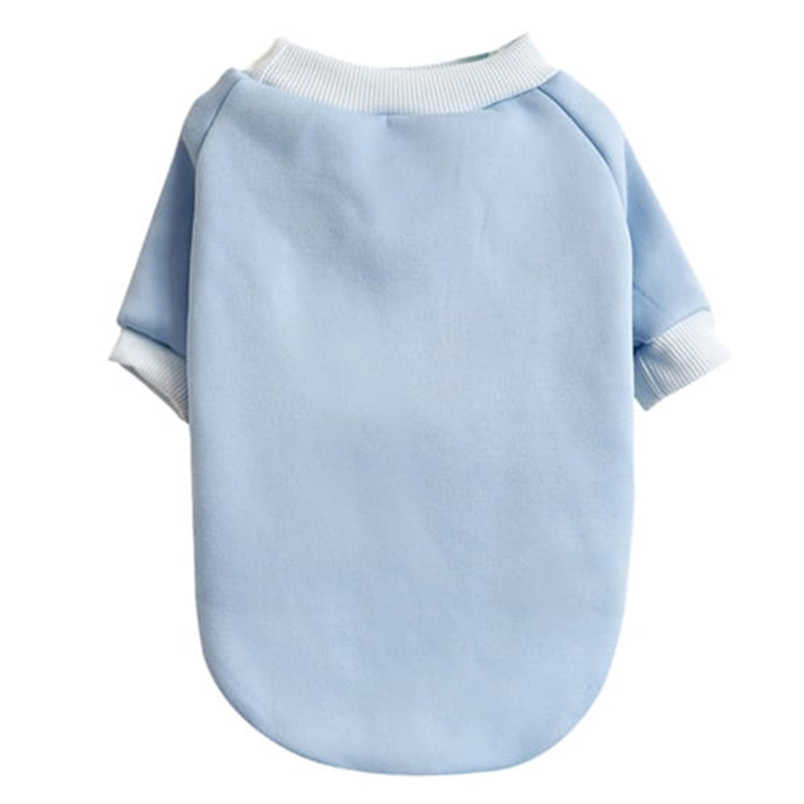 LGCASL Pet Hoodie, Dog Winter Sweater Cat Warm Clothes Pet Sweater Round Neck Solid Color Thickening Cat Dog Knitwear Sweater for Cats Or Dogs in Cold Season (Light Blue, S) S Light blue - Image 1