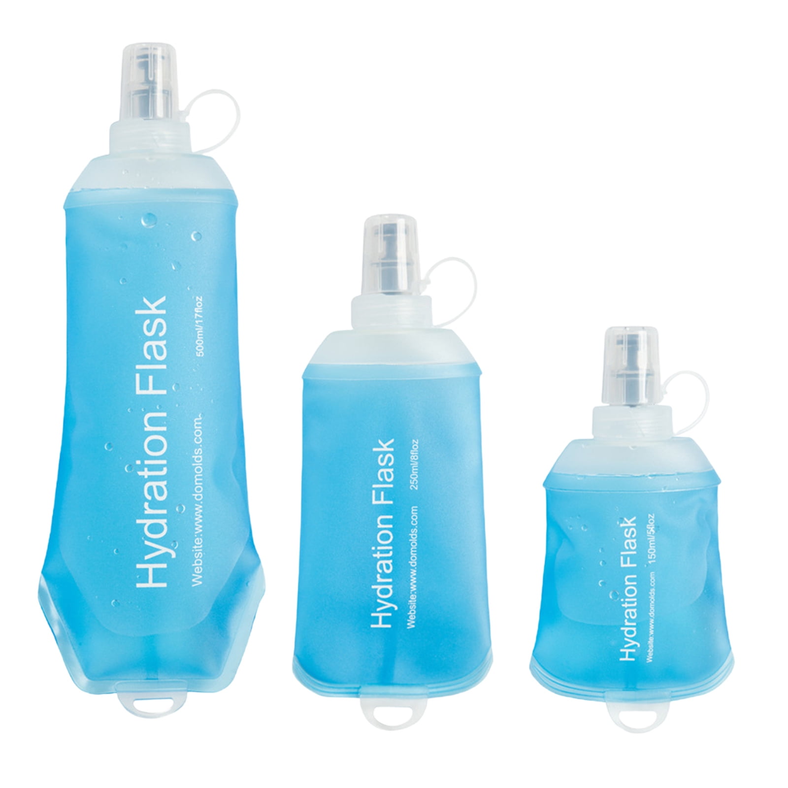 150ml Soft Flask,Light Tpu Foldable Soft Water Bottle Leak Proof Hydration Flask,Soft Water Bottle Running for Running Hiking Cycling Camping Portable Travel Sports Water Bag Easy to Carry L(500ml) Black - Image 7