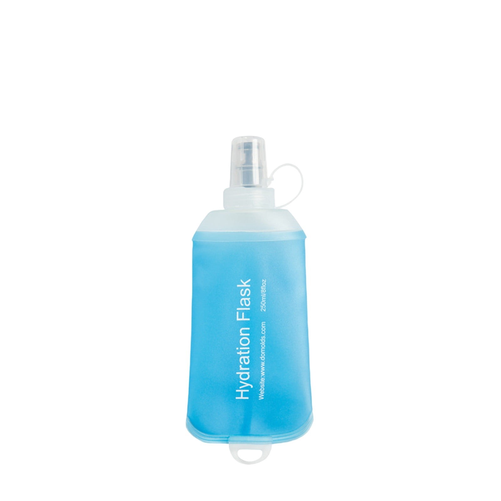 150ml Soft Flask,Light Tpu Foldable Soft Water Bottle Leak Proof Hydration Flask,Soft Water Bottle Running for Running Hiking Cycling Camping Portable Travel Sports Water Bag Easy to Carry S(150ml) Light Blue - Image 1