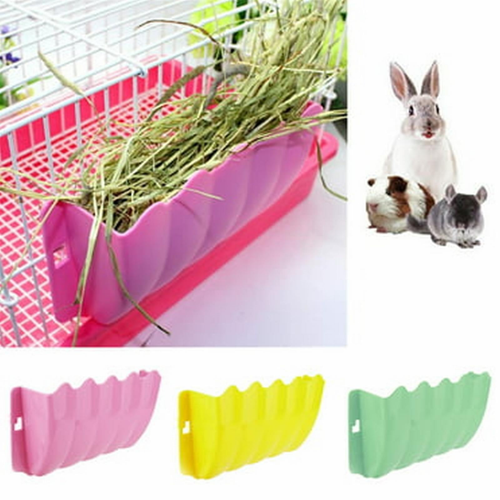 LGCASL Hanging Hay Dispenser for Pet Rabbits, Rabbit Feeder Small Animal Hay Bowl Hay Holder Large Capacity Feeder for Bunny Pig Light Blue - Image 8