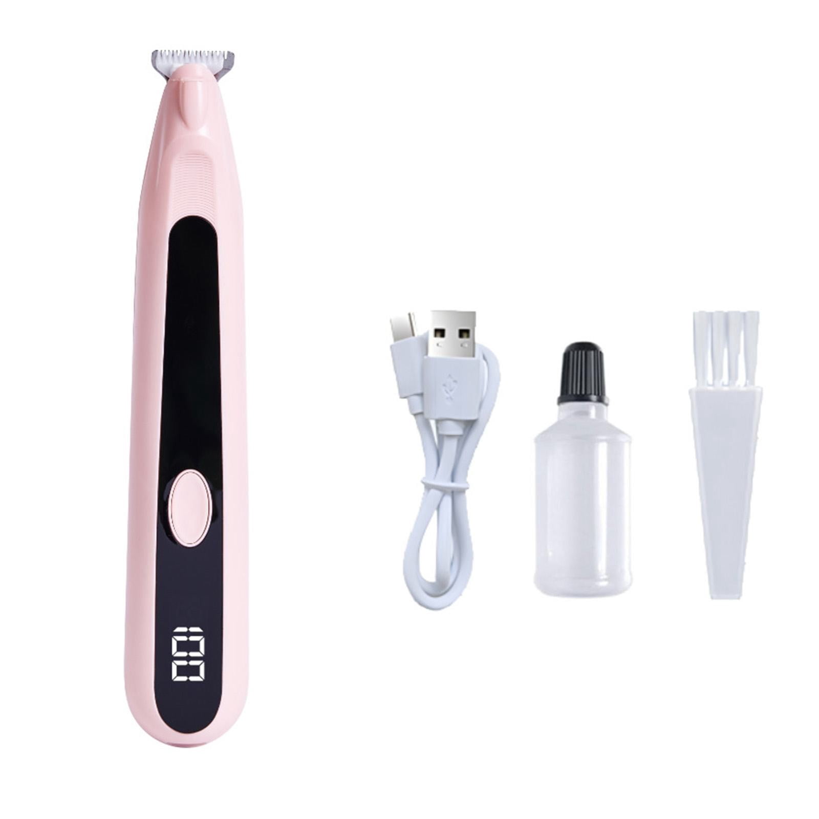 LGCASL Pet Grooming Kit, Small to Medium-Sized Pet Grooming Tools Dog Trimmer Pet Precision Trimmer for Cordless Dog Clipper Trimmer for Dogs Usb Rechargeable Noise Dog Grooming for Ears, White Pink - Image 1