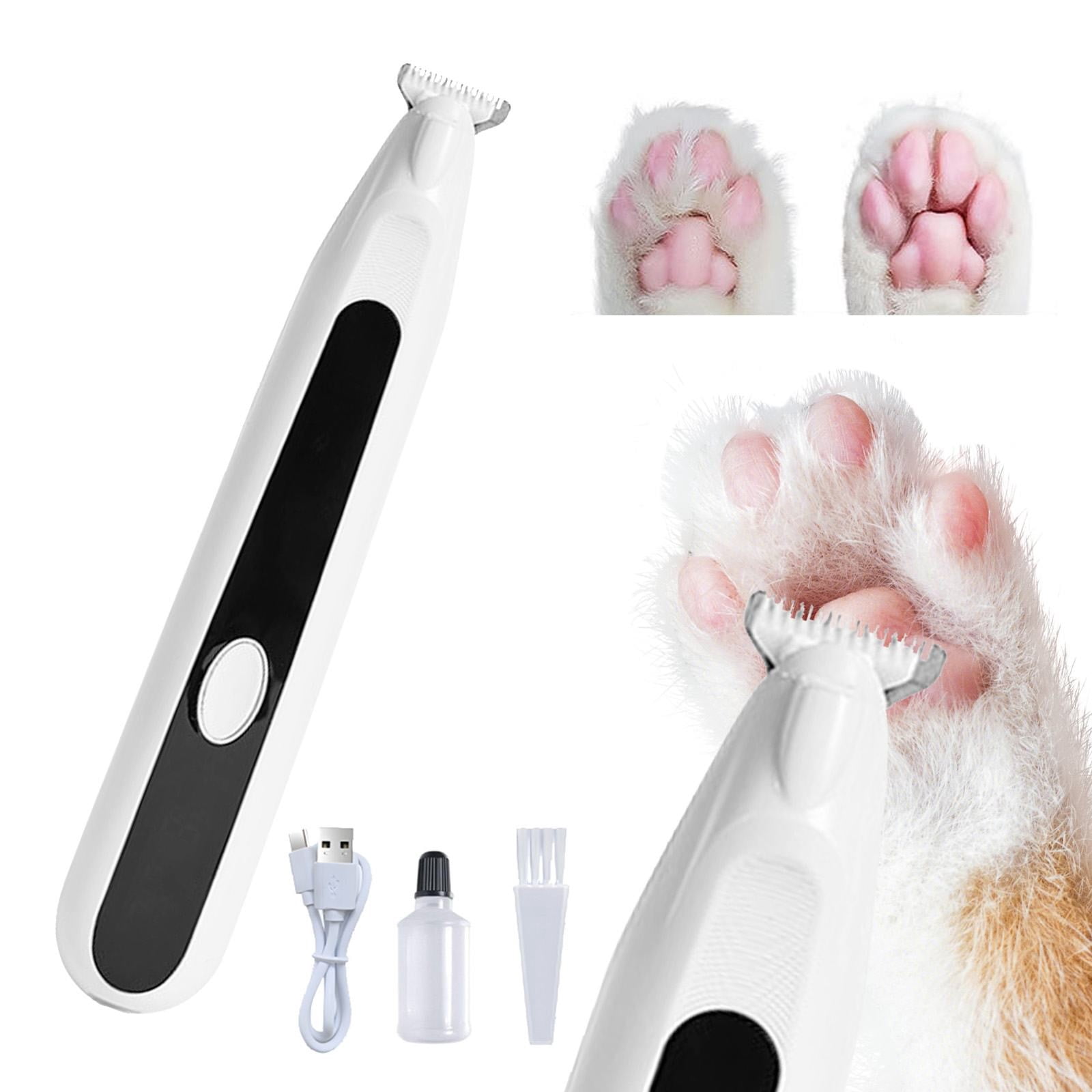 LGCASL Pet Grooming Kit, Small to Medium-Sized Pet Grooming Tools Dog Trimmer Pet Precision Trimmer for Cordless Dog Clipper Trimmer for Dogs Usb Rechargeable Noise Dog Grooming for Ears White - Image 2